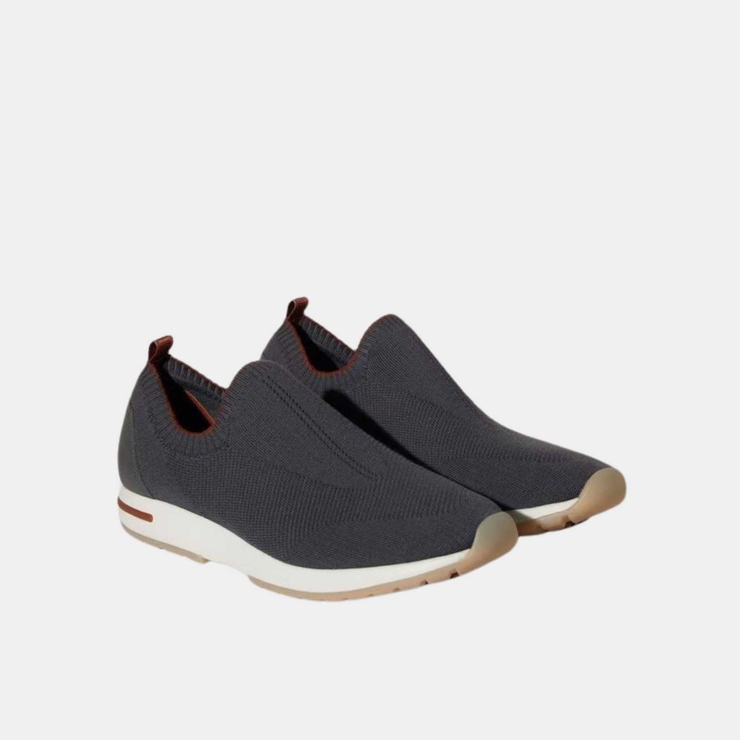 Loro Piana 360 Lp Flexy Active Sneaker Virgin Wool Brick Grey, Side, Front