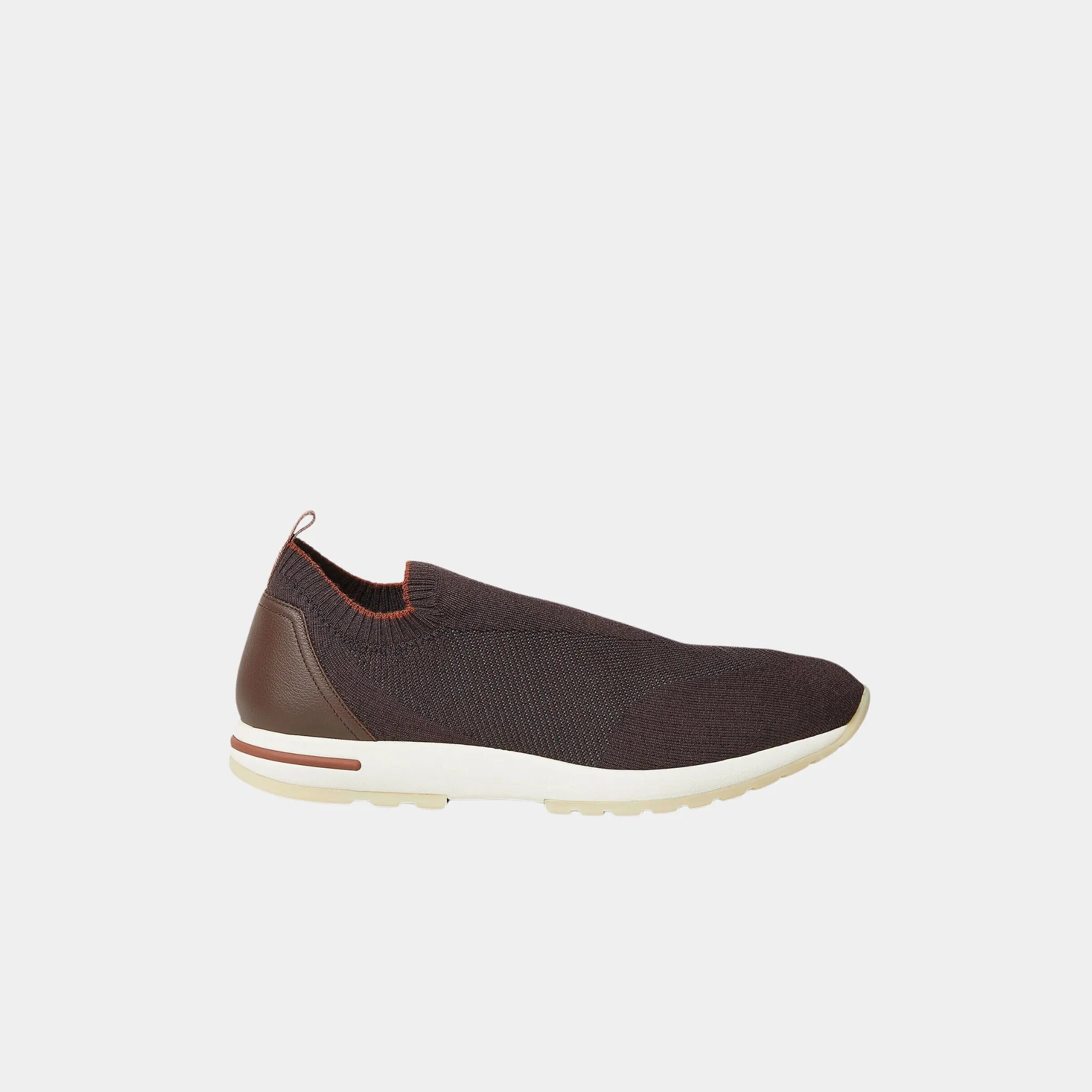 Loro Piana 360 LP Flexy Active Sneaker in Virgin Wool, Crimson Merlot, Side