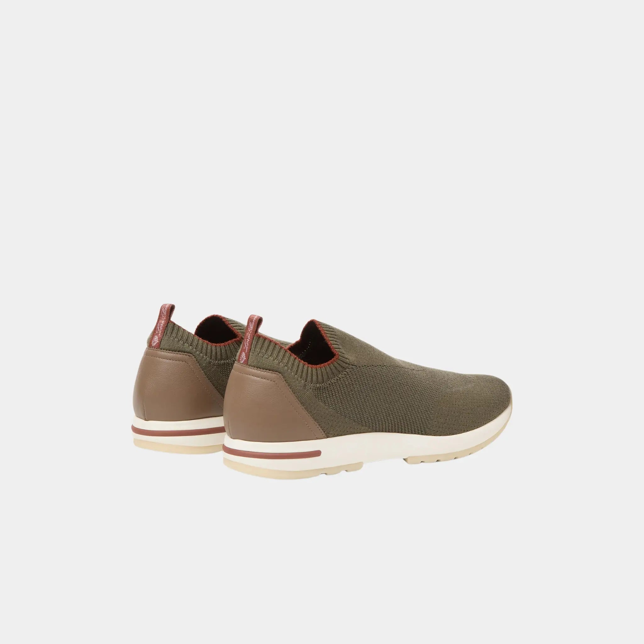 Loro Piana 360 LP Flexy Active Sneaker Virgin Wool, Military Summer, Back