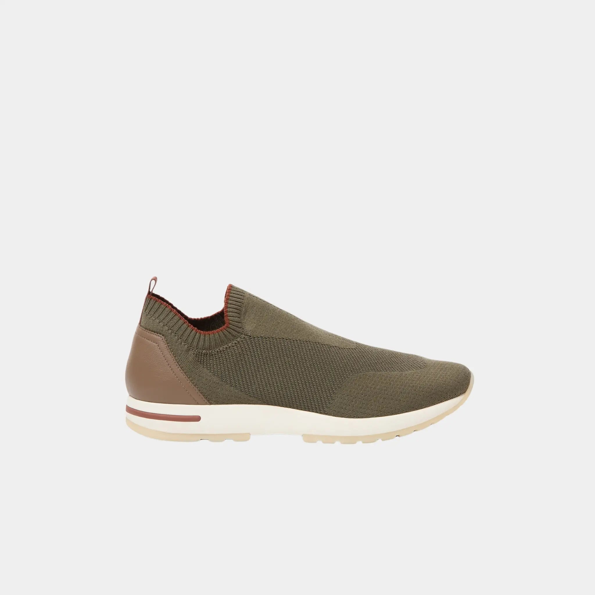 Loro Piana 360 LP Flexy Active Sneaker Virgin Wool, Military Summer, Side