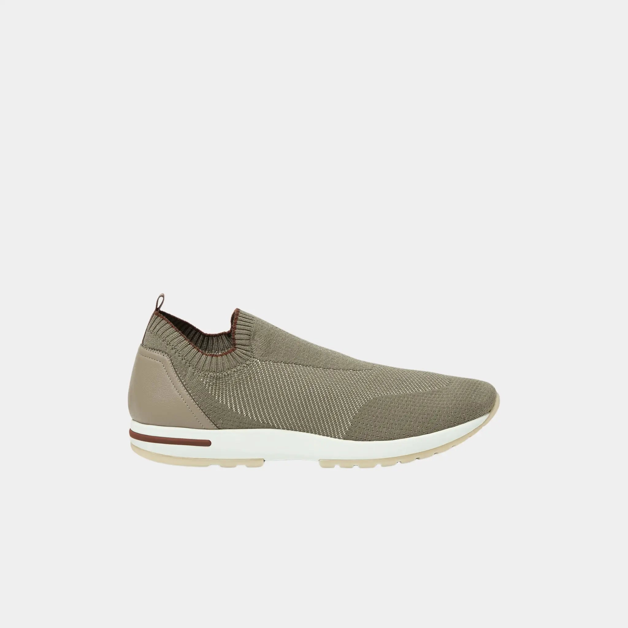 Loro Piana 360 LP Flexy Active Sneaker Virgin Wool, Wheat Haze, Side
