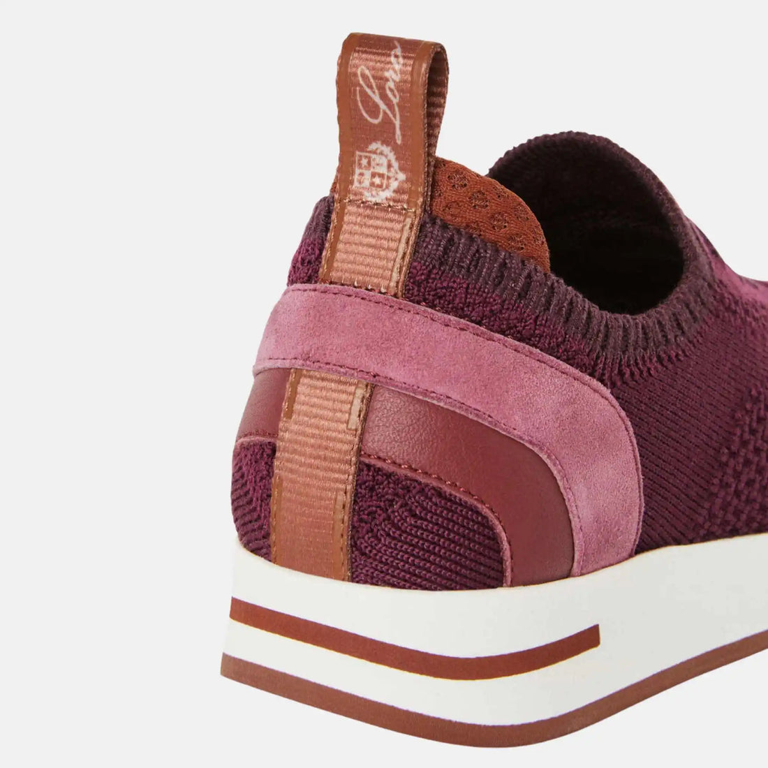 Loro Piana 360 LP Flexy Walk Kid's Sneaker Wish Wool, Wild Mauve, Back