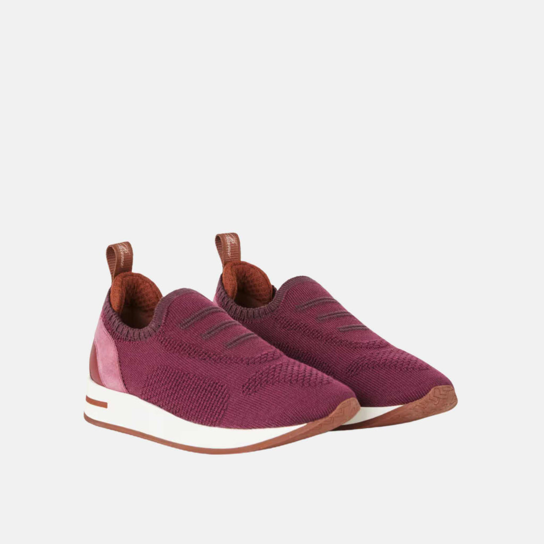 Loro Piana 360 LP Flexy Walk Kid's Sneaker Wish Wool, Wild Mauve, Front