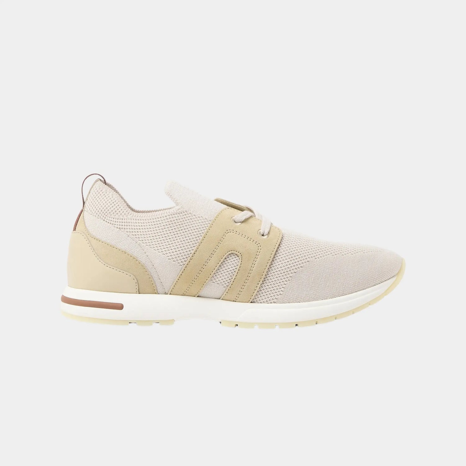 Loro Piana 360 LP Lady Flexy Walk Sneaker in Virgin Wool, Ancient Sandstone, Side