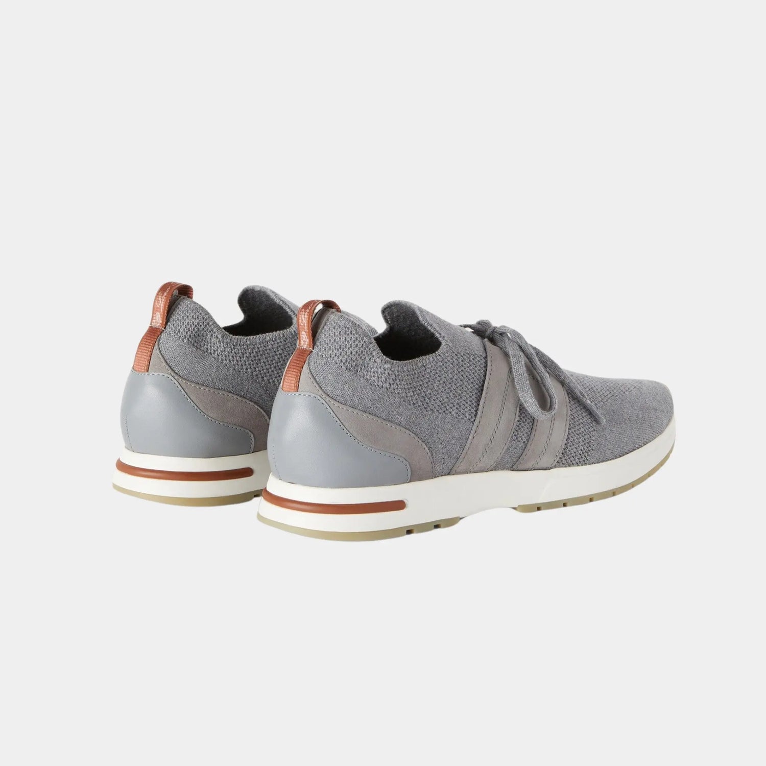Loro Piana 360 LP Lady Flexy Walk Sneaker Virgin Wool, Flannel Grey, Back