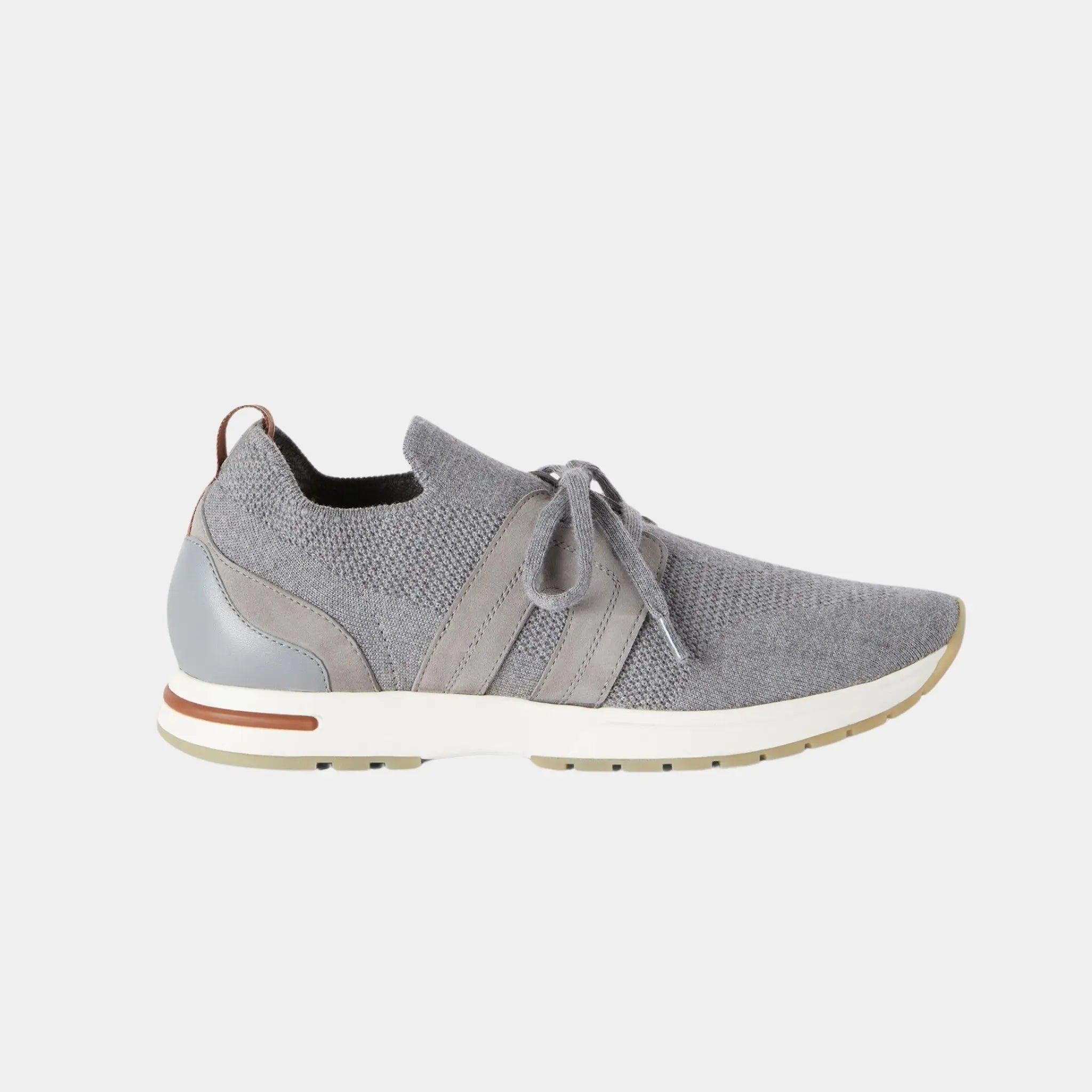 Loro Piana 360 LP Lady Flexy Walk Sneaker Virgin Wool, Flannel Grey, Side