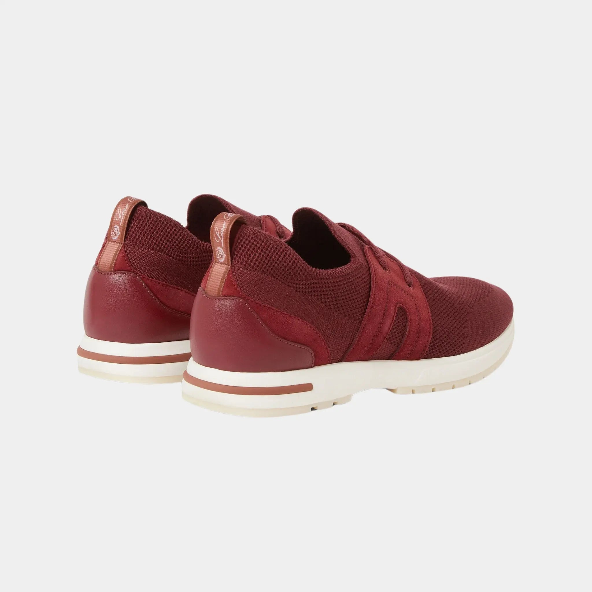 Loro Piana 360 LP Lady Flexy Walk Sneaker in Virgin Wool, Garnet Wine, Back
