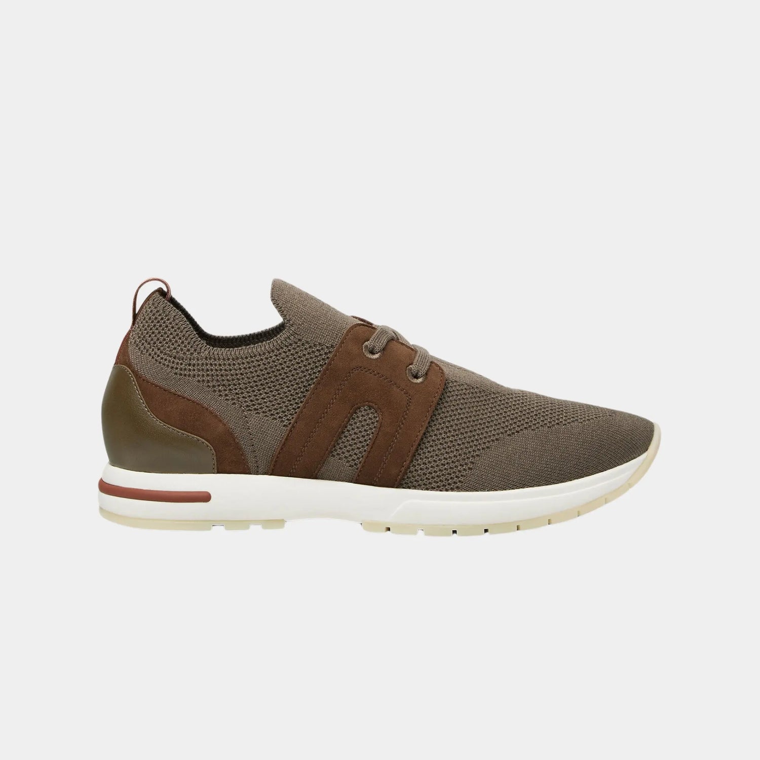 Loro Piana 360 LP Lady Flexy Walk Sneaker in Virgin Wool, Moorland, Side