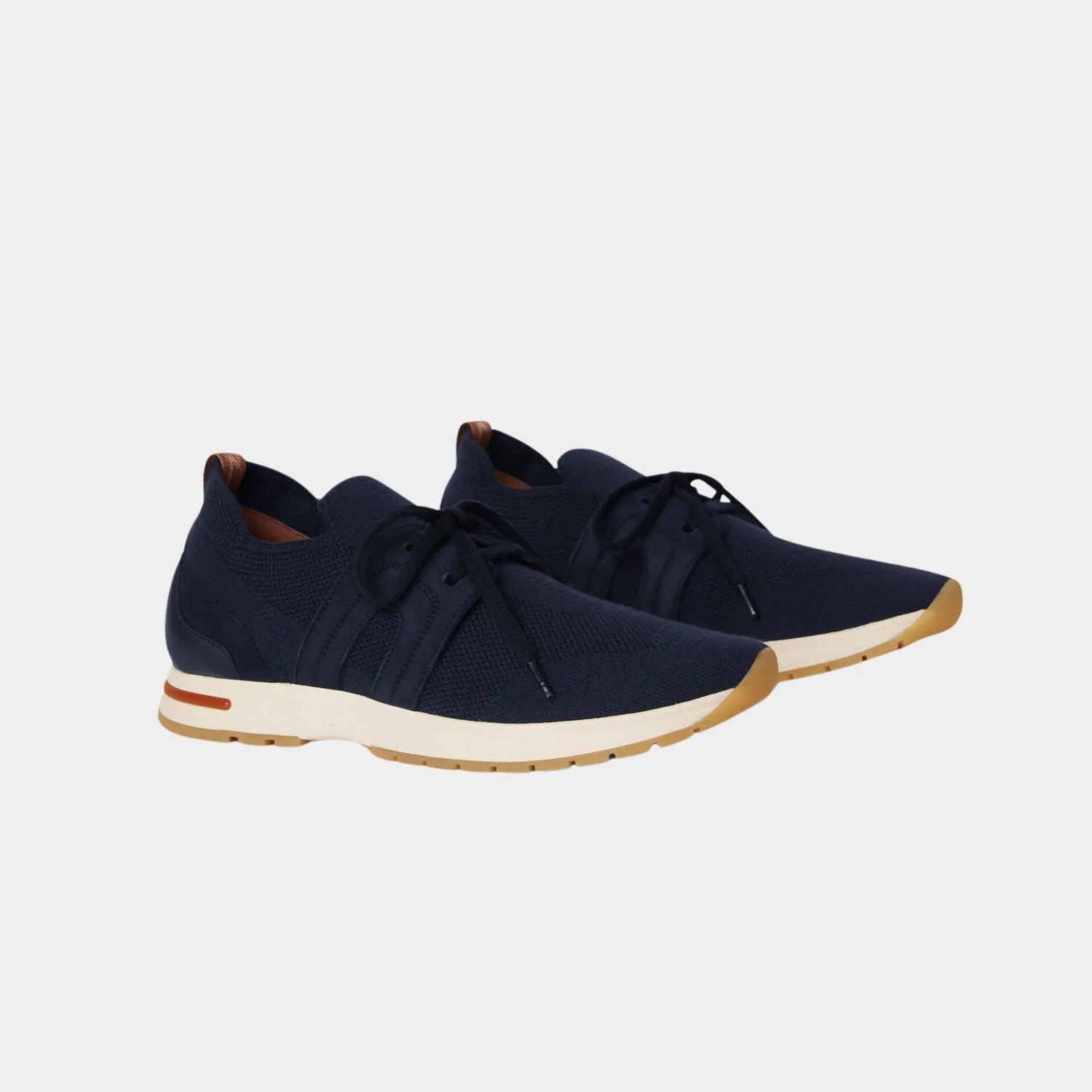 Loro Piana 360 LP Lady Flexy Walk Sneaker in Virgin Wool, Navy Blue, Front