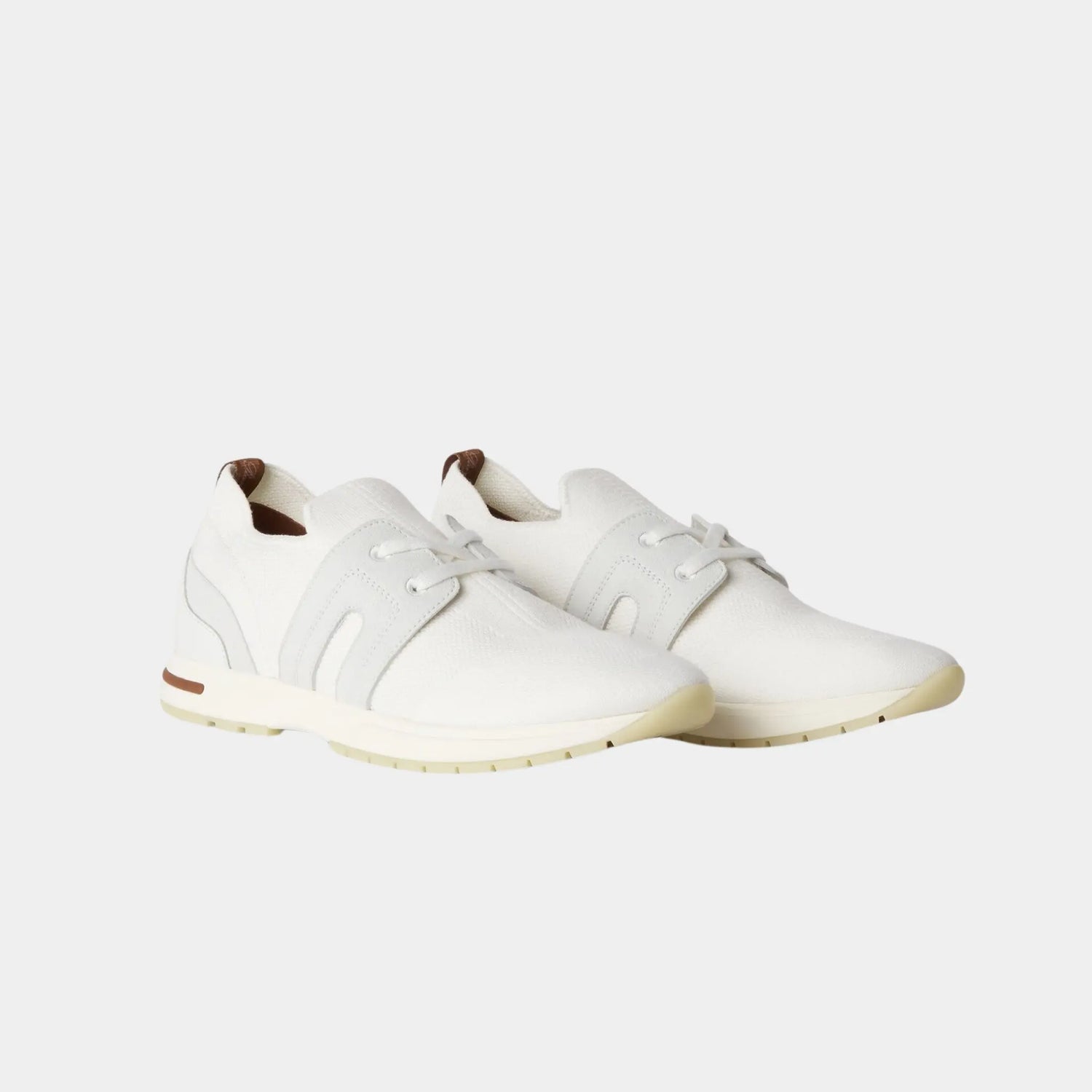 Loro Piana 360 LP Lady Flexy Walk Sneaker in Virgin Wool, White, Front