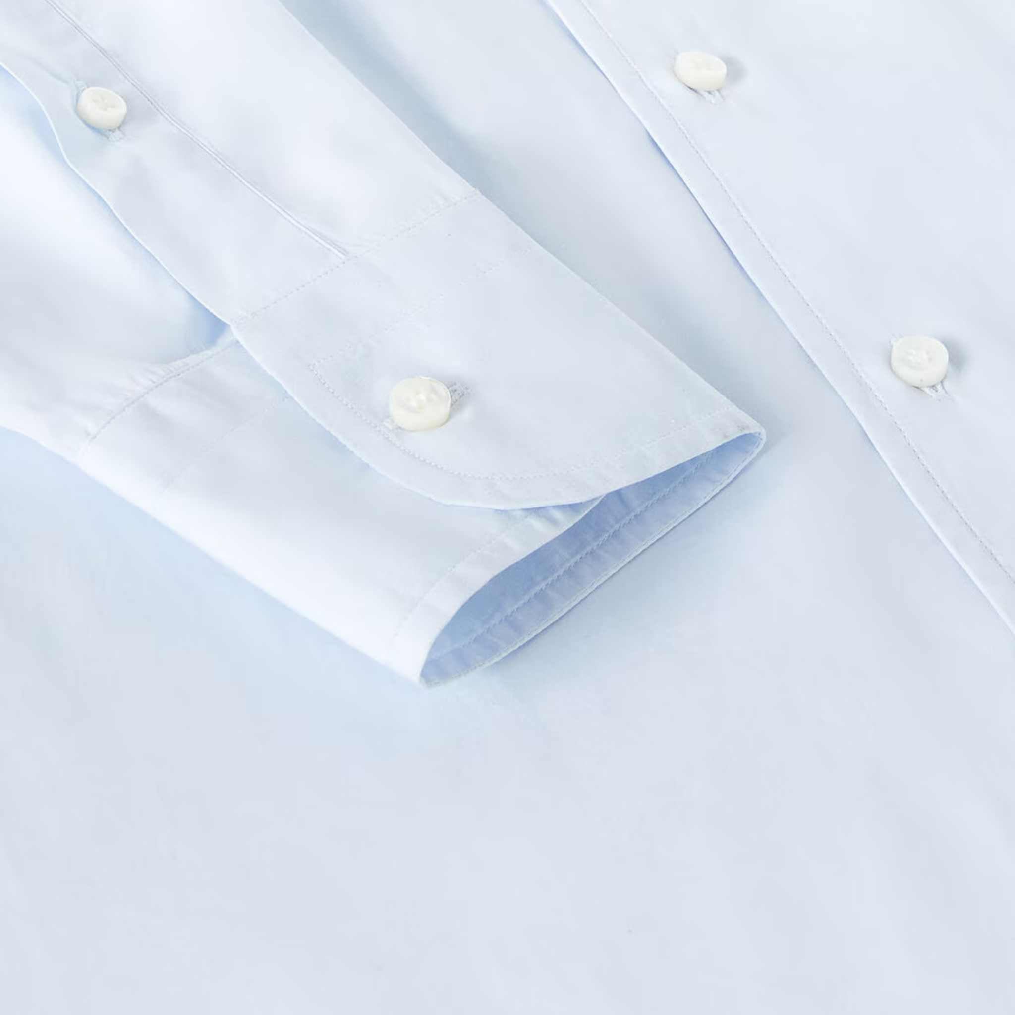 Loro Piana André Shirt Cotton, Azure, Closeup