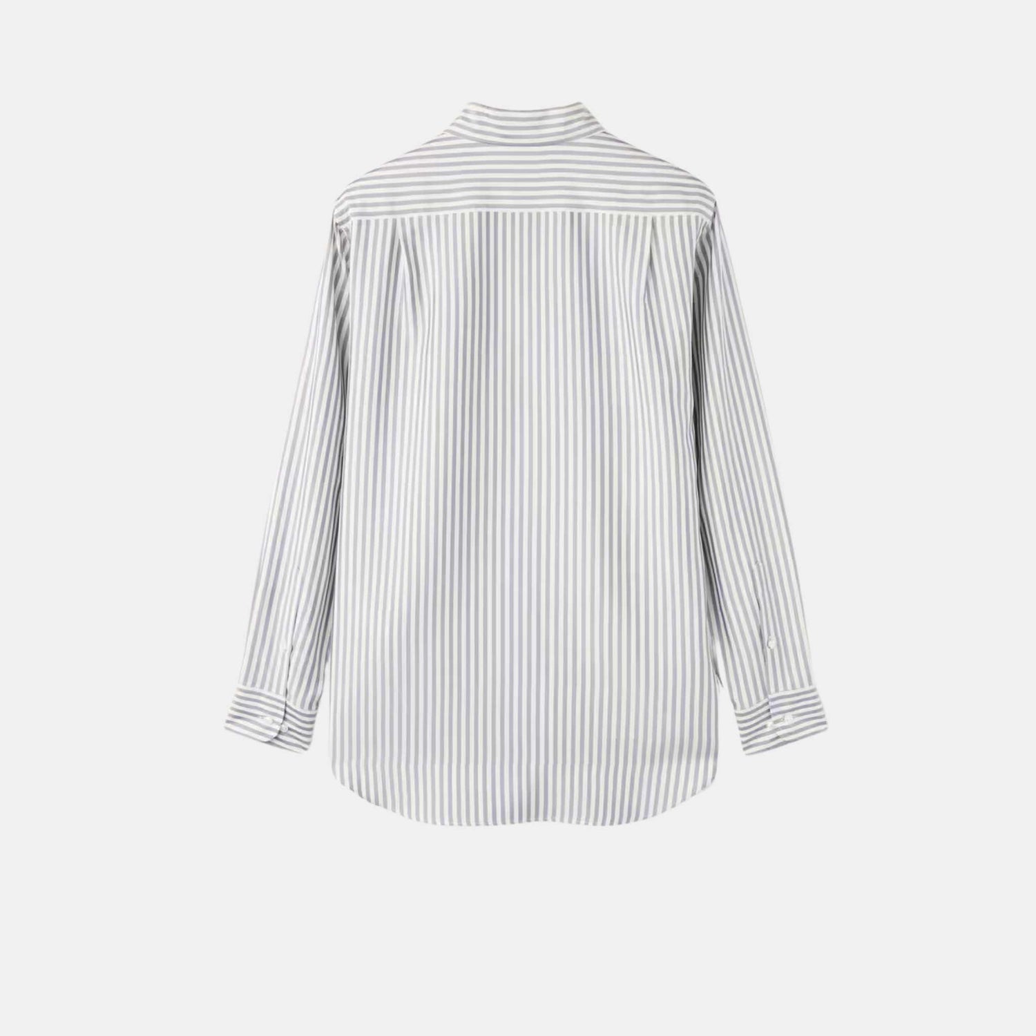 Loro Piana André Shirt Silk  Washed Indigo Stripes, Back