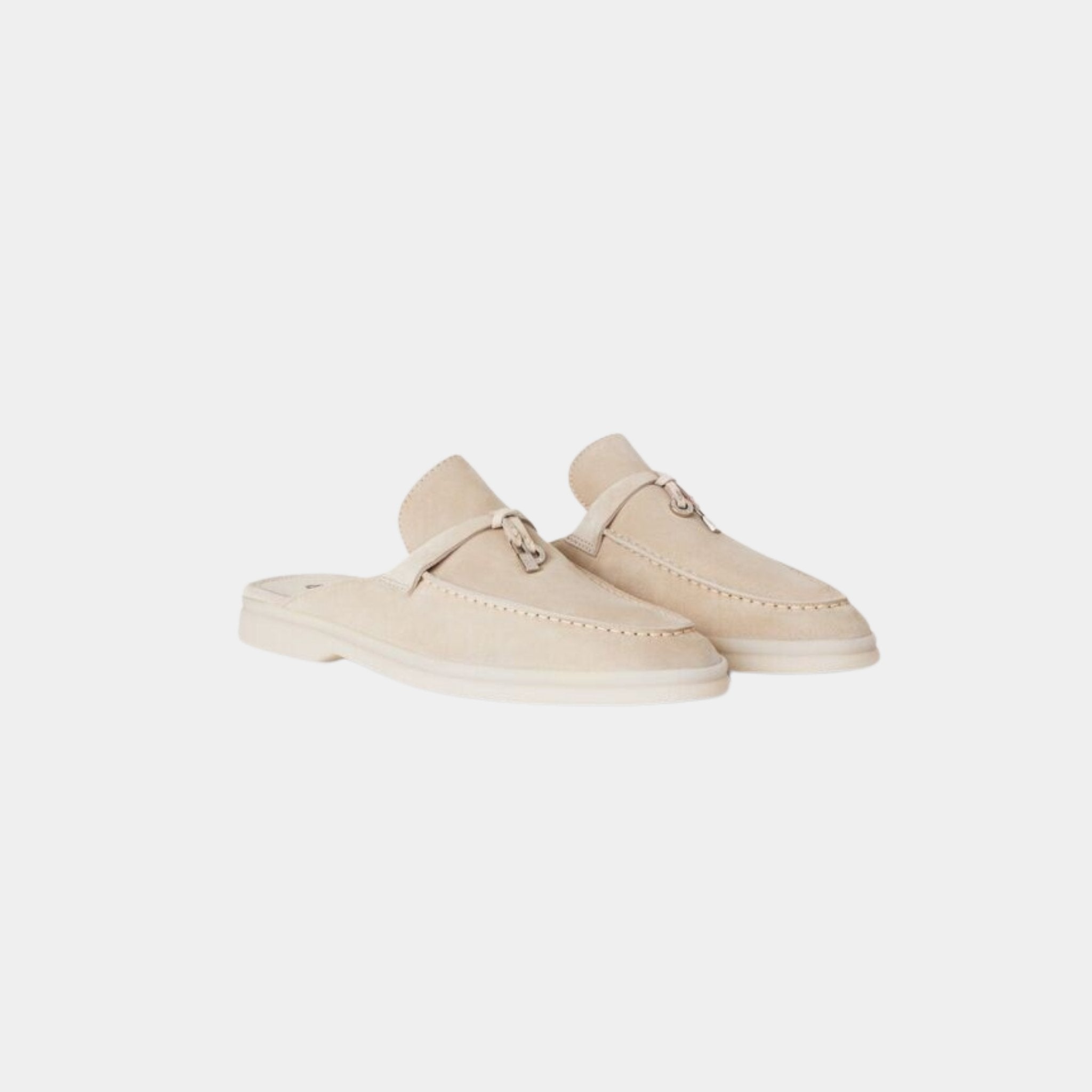 Loro Piana Babouche Charms Walk Loafers, Linen, Front View