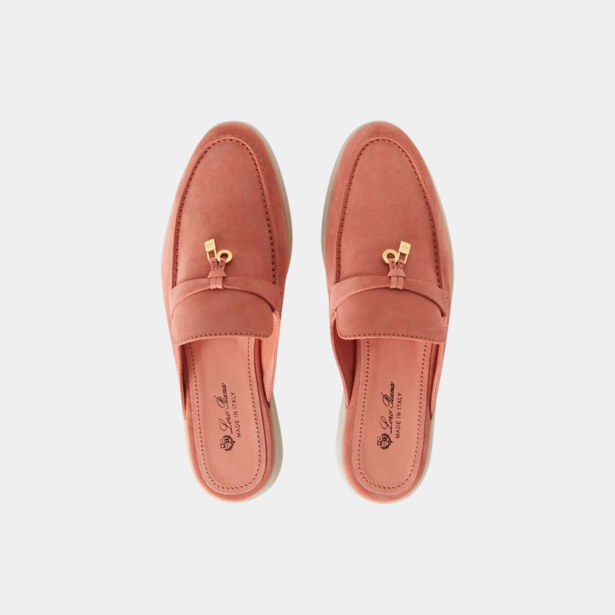 Loro Piana Babouche Charms Walk Loafers, Sorbet Pink, Top View
