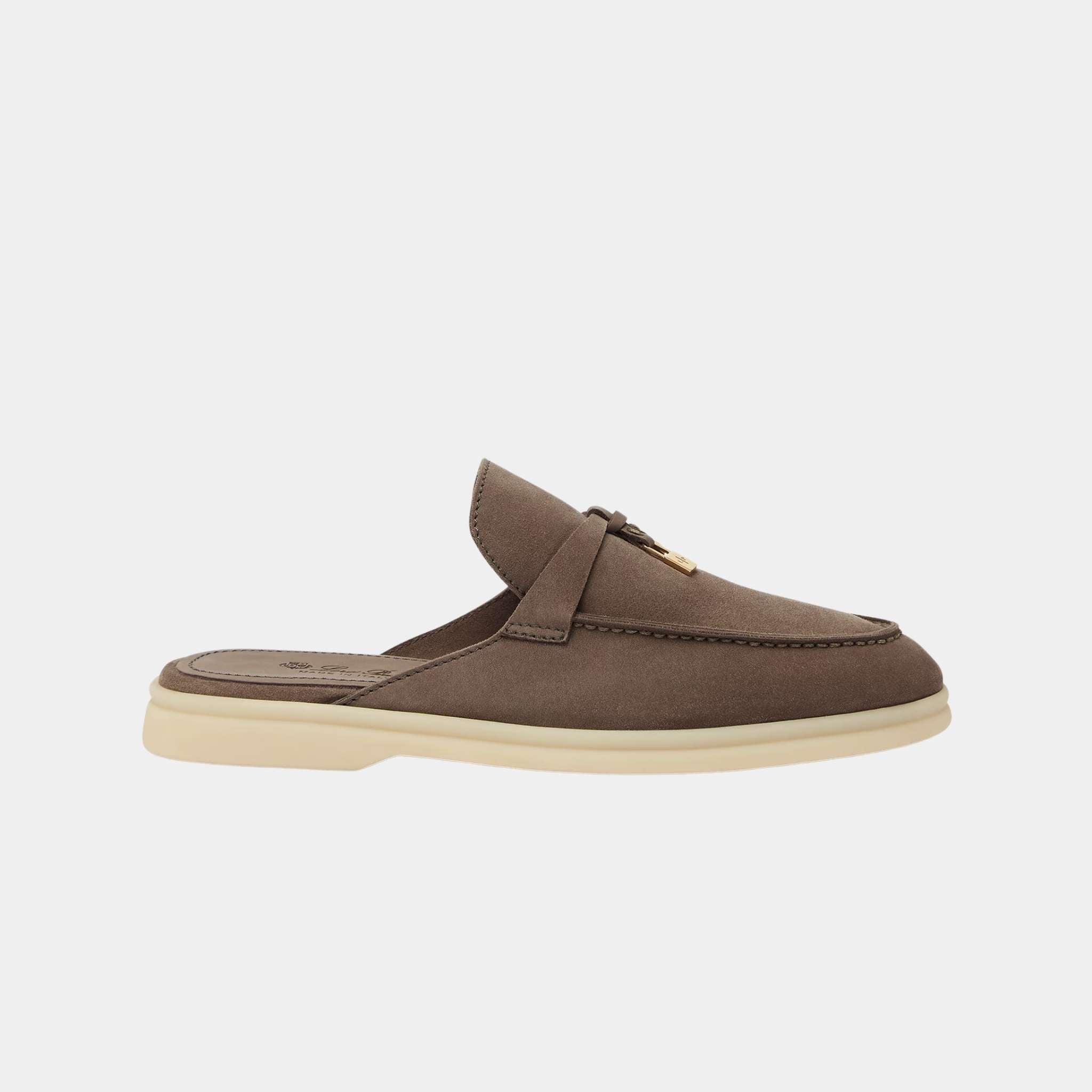 Loro Piana Babouche Charms Walk Loafers Suede, Rain Drops, Side