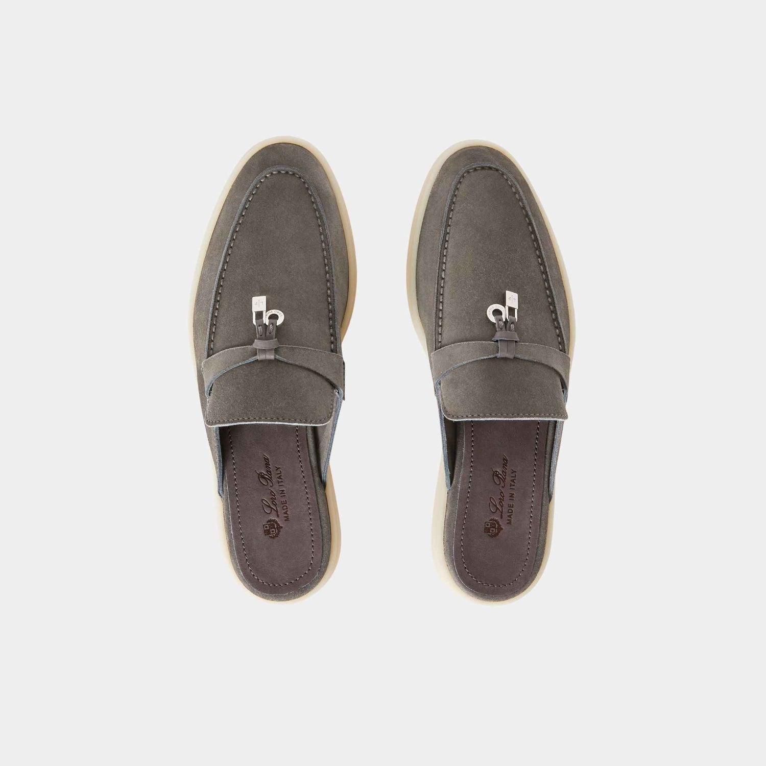 Loro Piana Babouche Charms Walk Loafers Suede, Shade Grown, Top