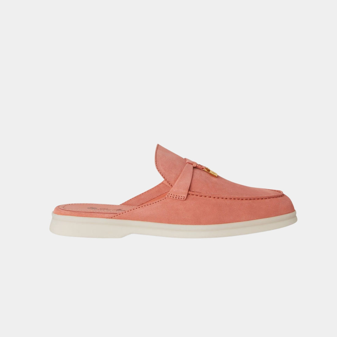 Loro Piana Babouche Charms Walk Loafers Suede, Sorbet Pink, Side
