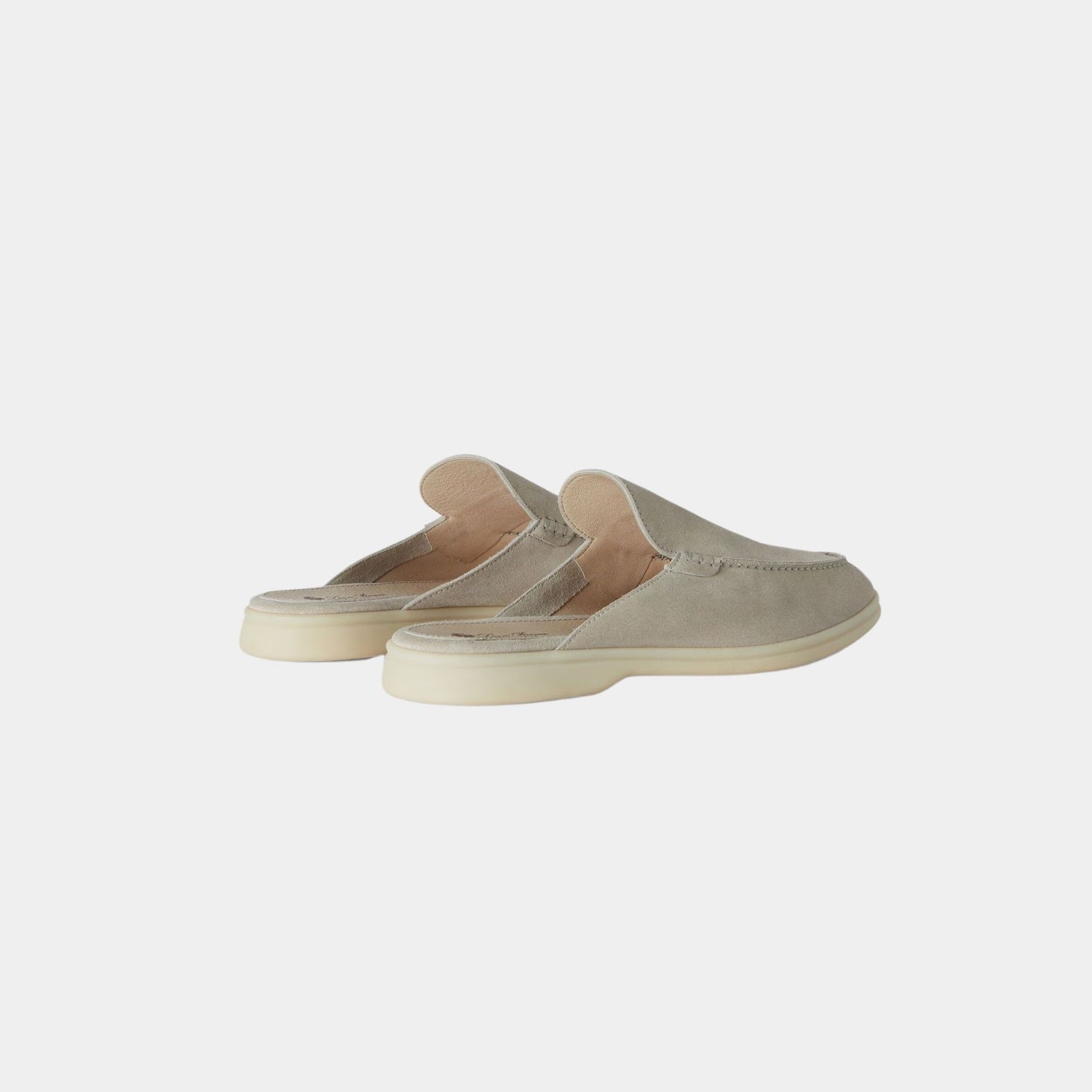 Loro Piana Babouche Walk Loafer In Suede, Classic Beige, Back