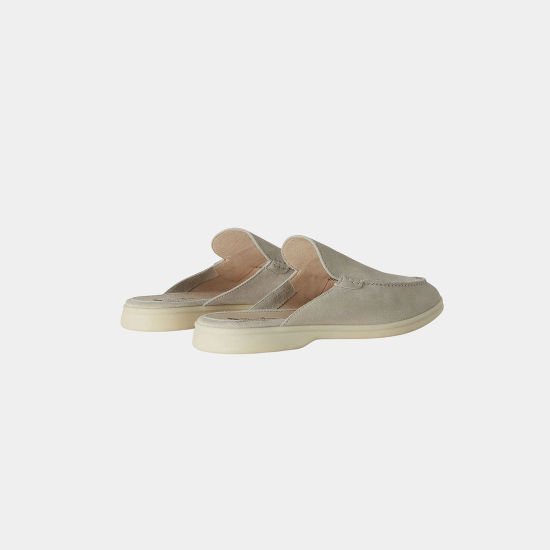 Loro Piana Babouche Walk Loafer In Suede, Classic Beige, Back