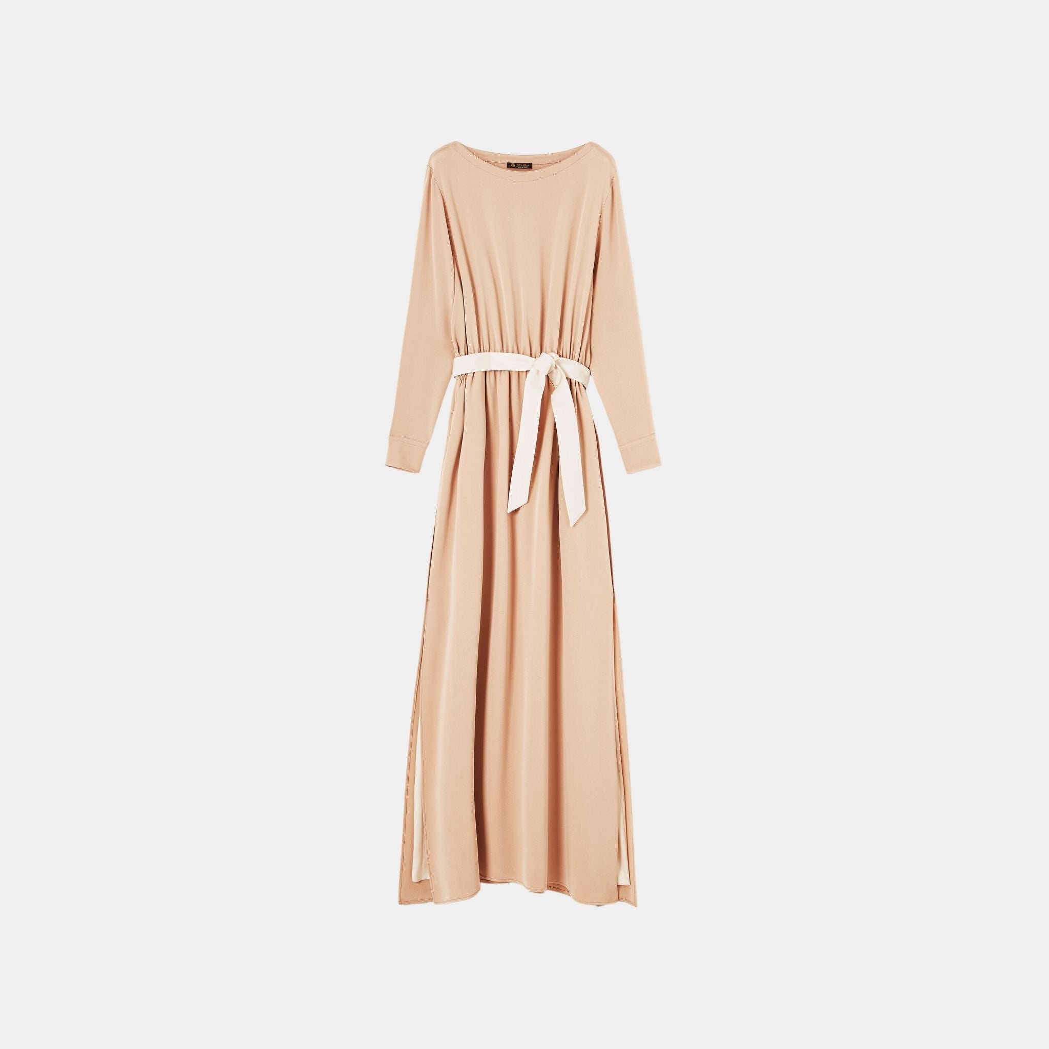 Loro Piana Cicely Dress Silk, Creamed Honey, Front