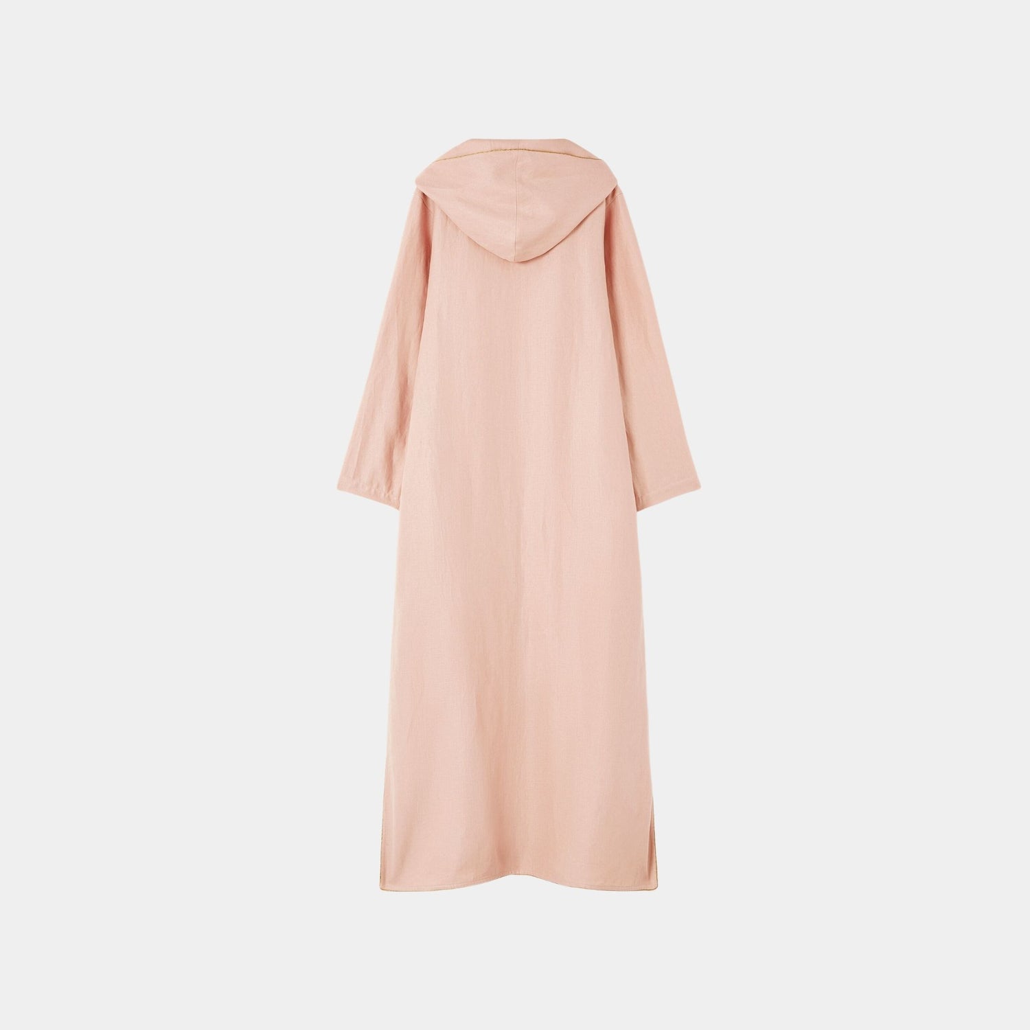 Loro Piana Cleo Dress Linen, Pineapple Rose, Back