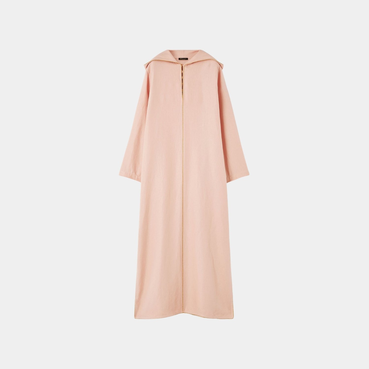 Loro Piana Cleo Dress Linen, Pineapple Rose, Front