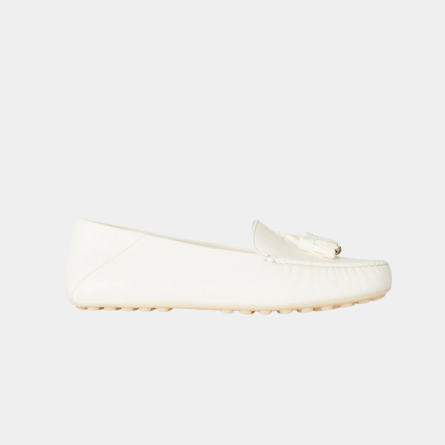 Loro Piana Dot Sole Walk Loafer in Deerskin, White, Side