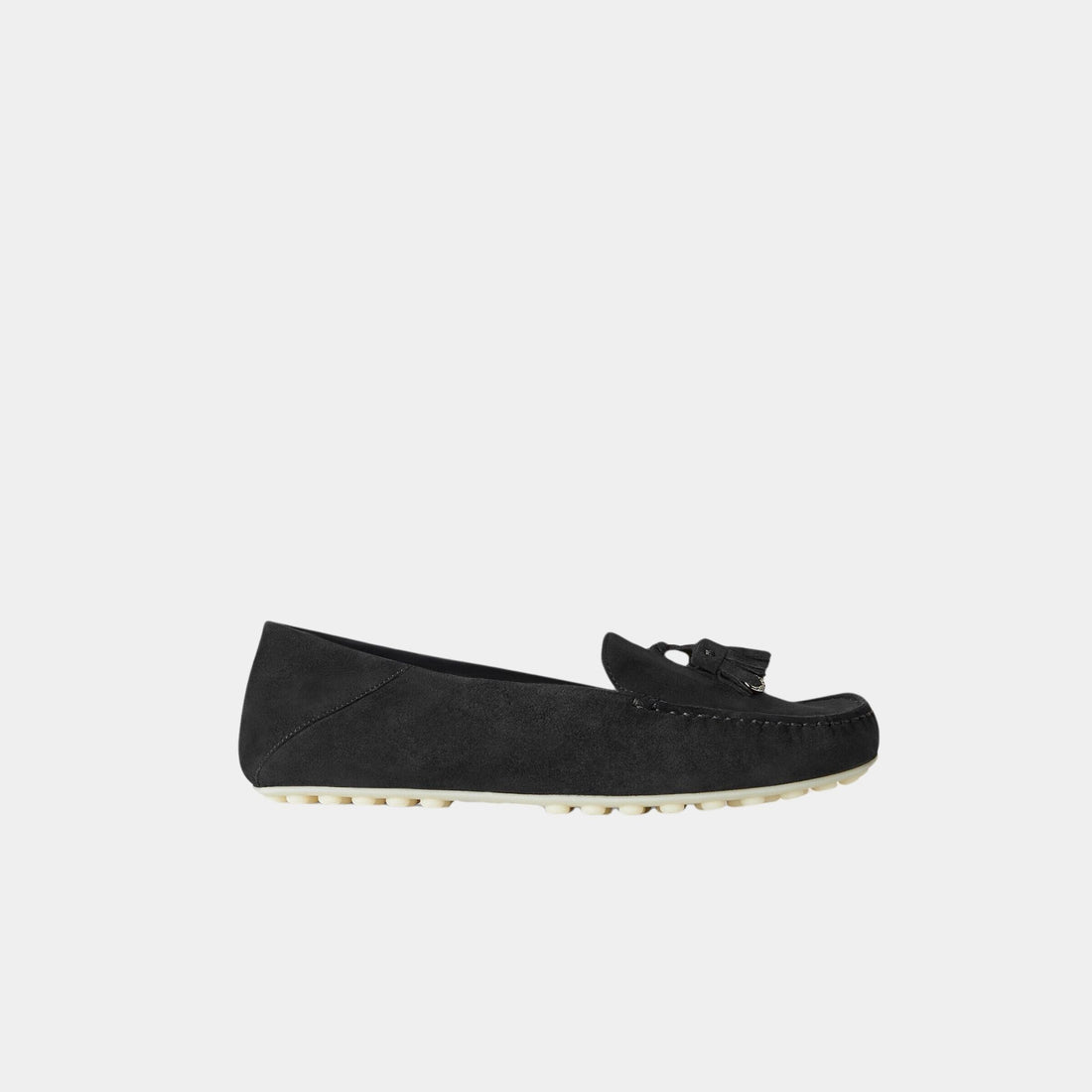 Loro Piana Dot Sole Walk Suede Goatskin Loafer, Caviar, Side