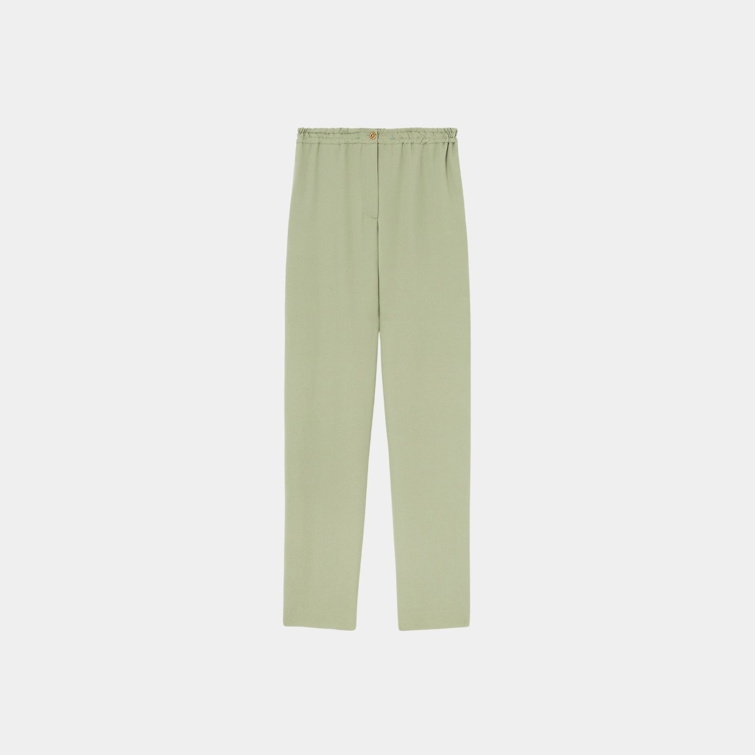 Loro Piana Eliott Trousers Silk Viscose, Green Fluorite, Front