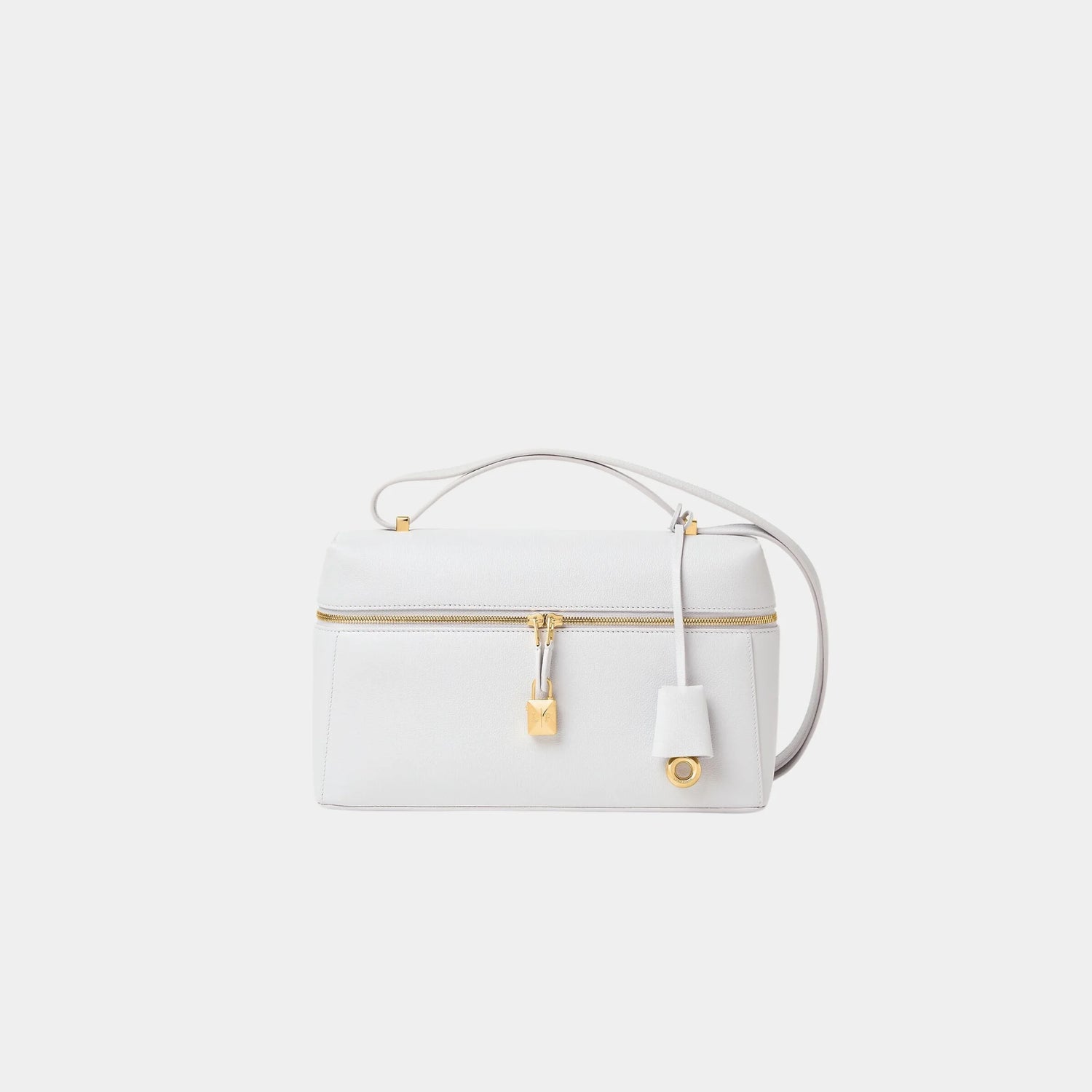 Loro Piana Extra Bag L27 In Calfskin, Moon Blue, Front