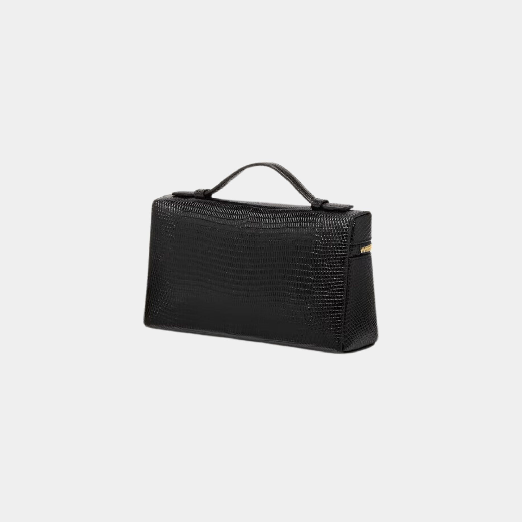 Loro Piana Extra Pocket L19 Lizard Leather, Black, Back