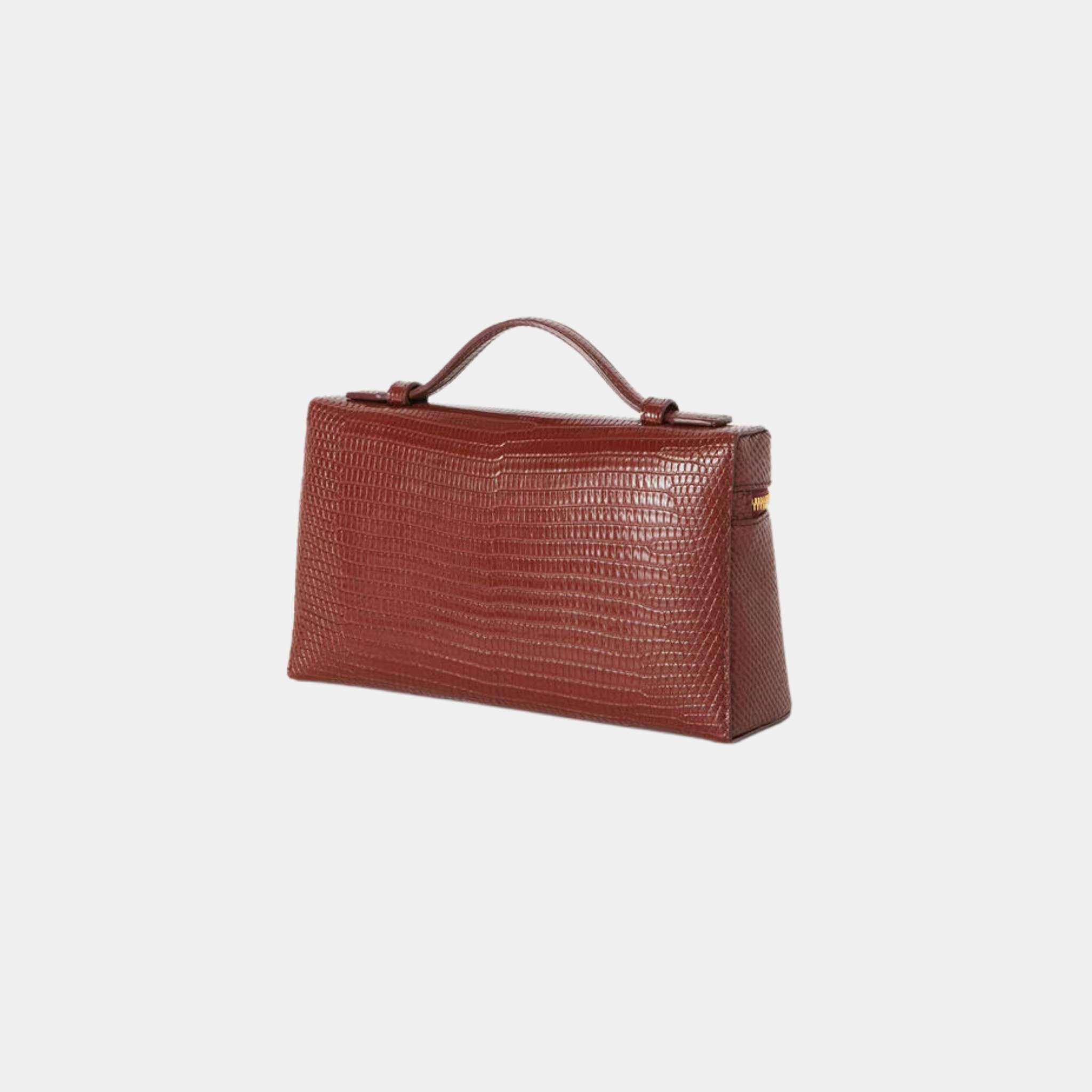 Loro Piana Extra Pocket L19 Lizard Leather, Smoked Caramel, Back