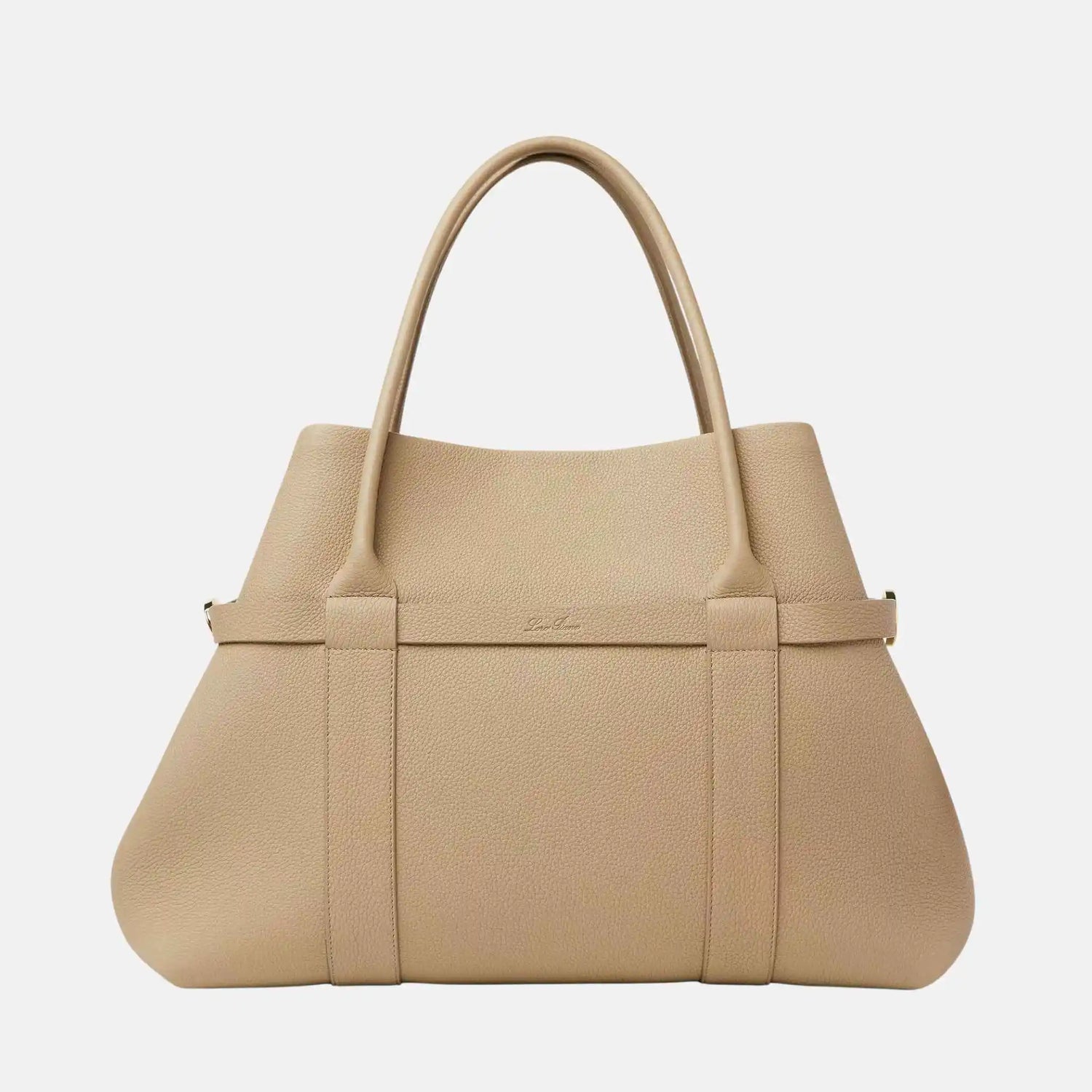 Loro Piana Ghiera Shopper Large in Calfskin, Front Closed