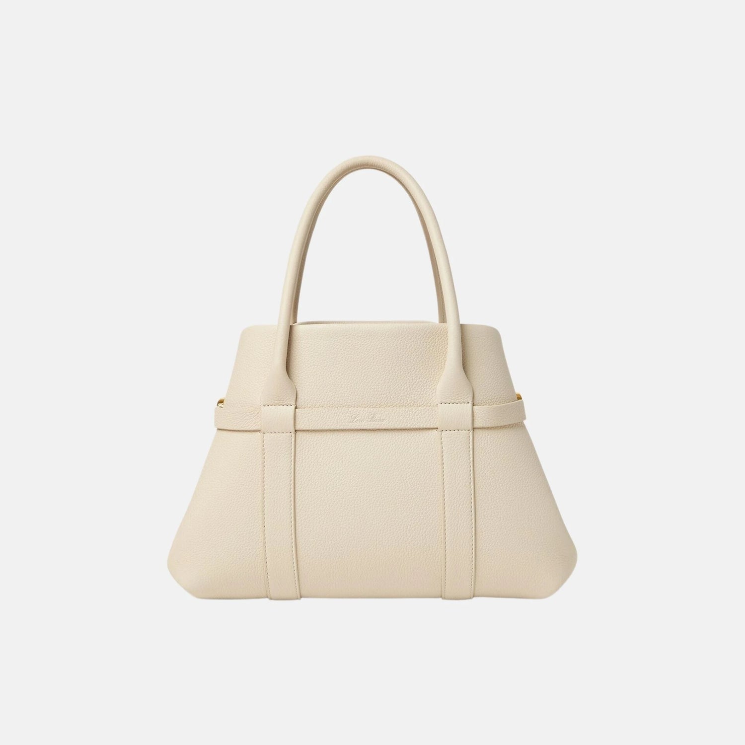 Loro Piana Ghiera Shopper Small in Calfskin, Front Closed