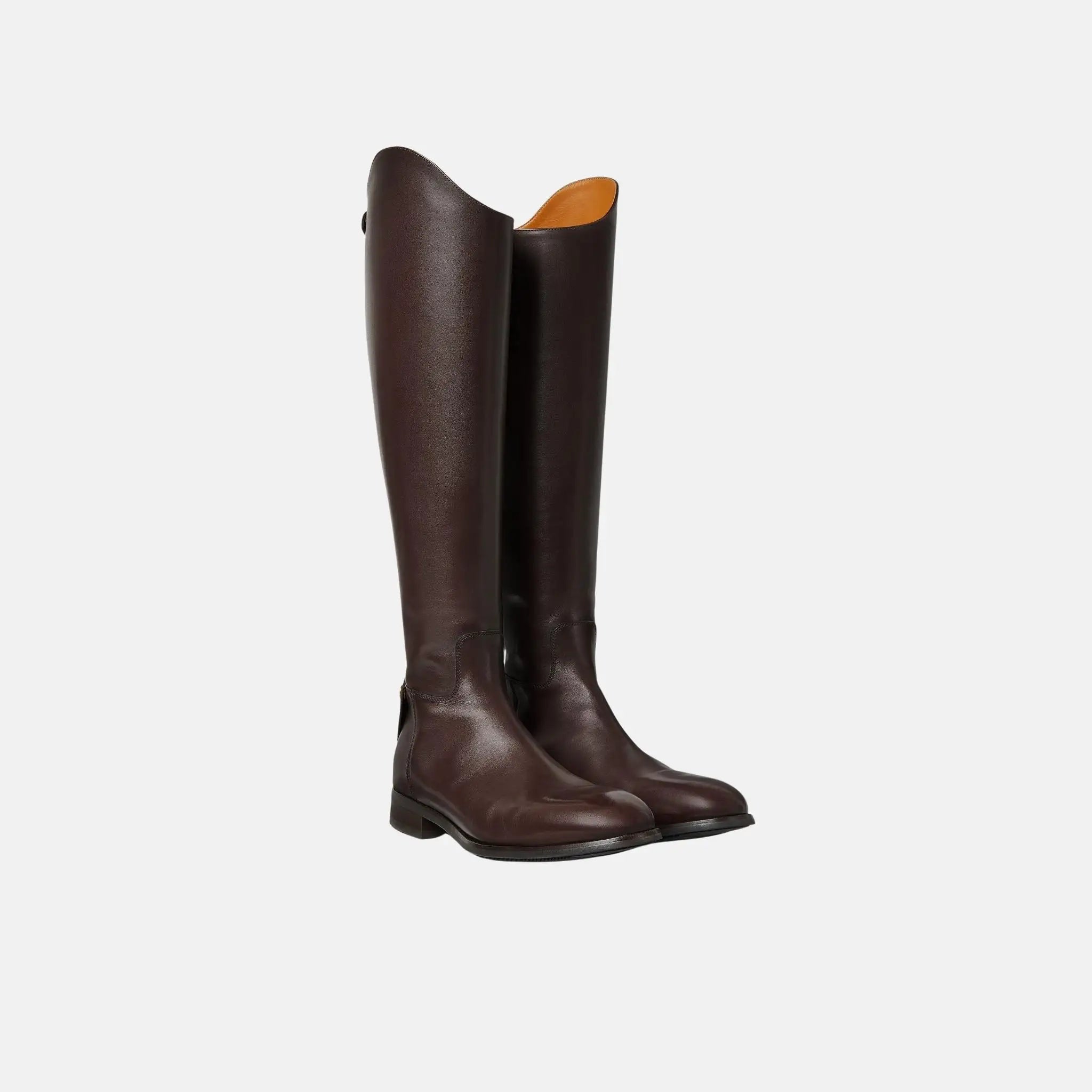 Loro Piana Horseriding High Boot Calfskin, French Coffee, Front