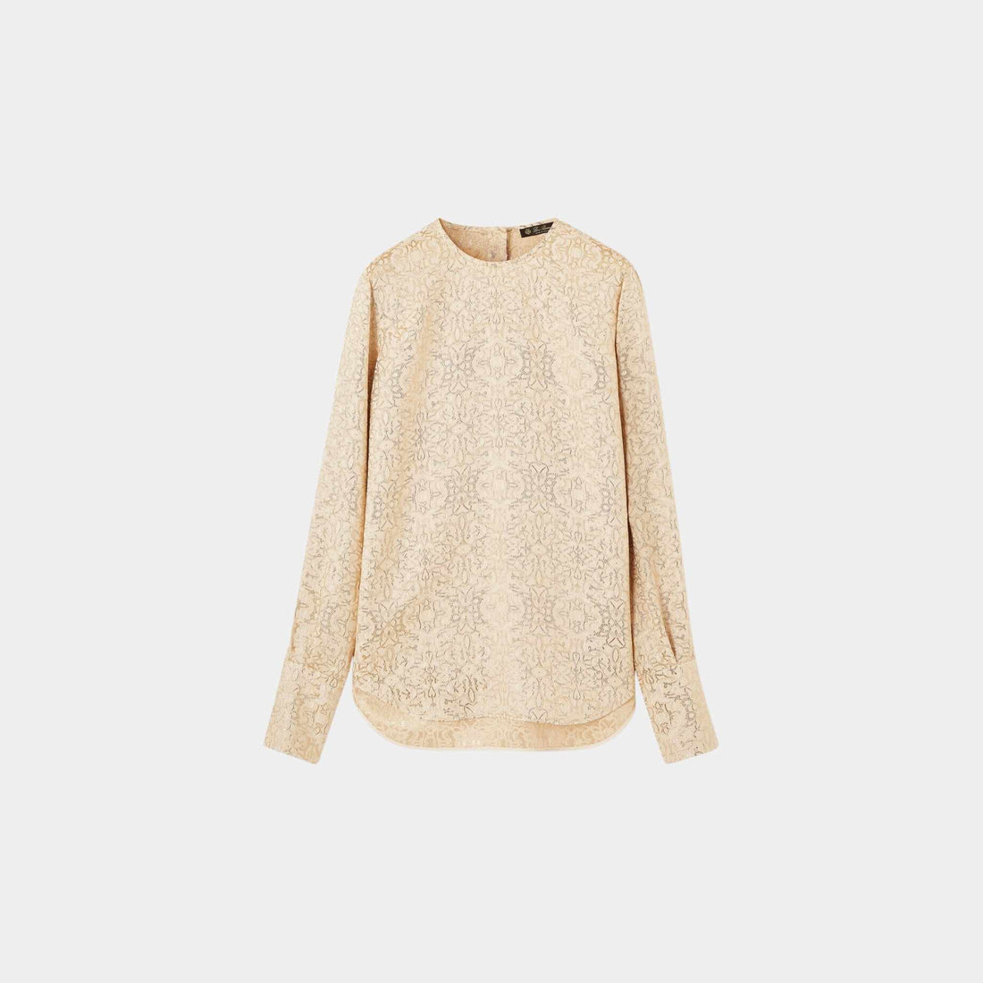 Loro Piana Jami Blouse Silk, Golden Butter, Front