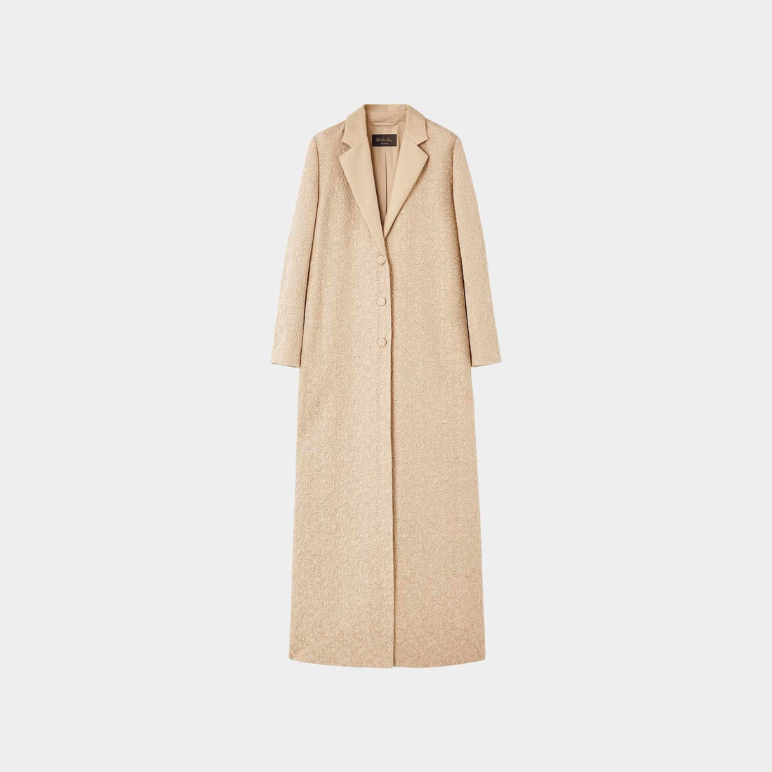 Loro Piana Jensen Coat Silk Virgin Wool, Inca Stone, Front