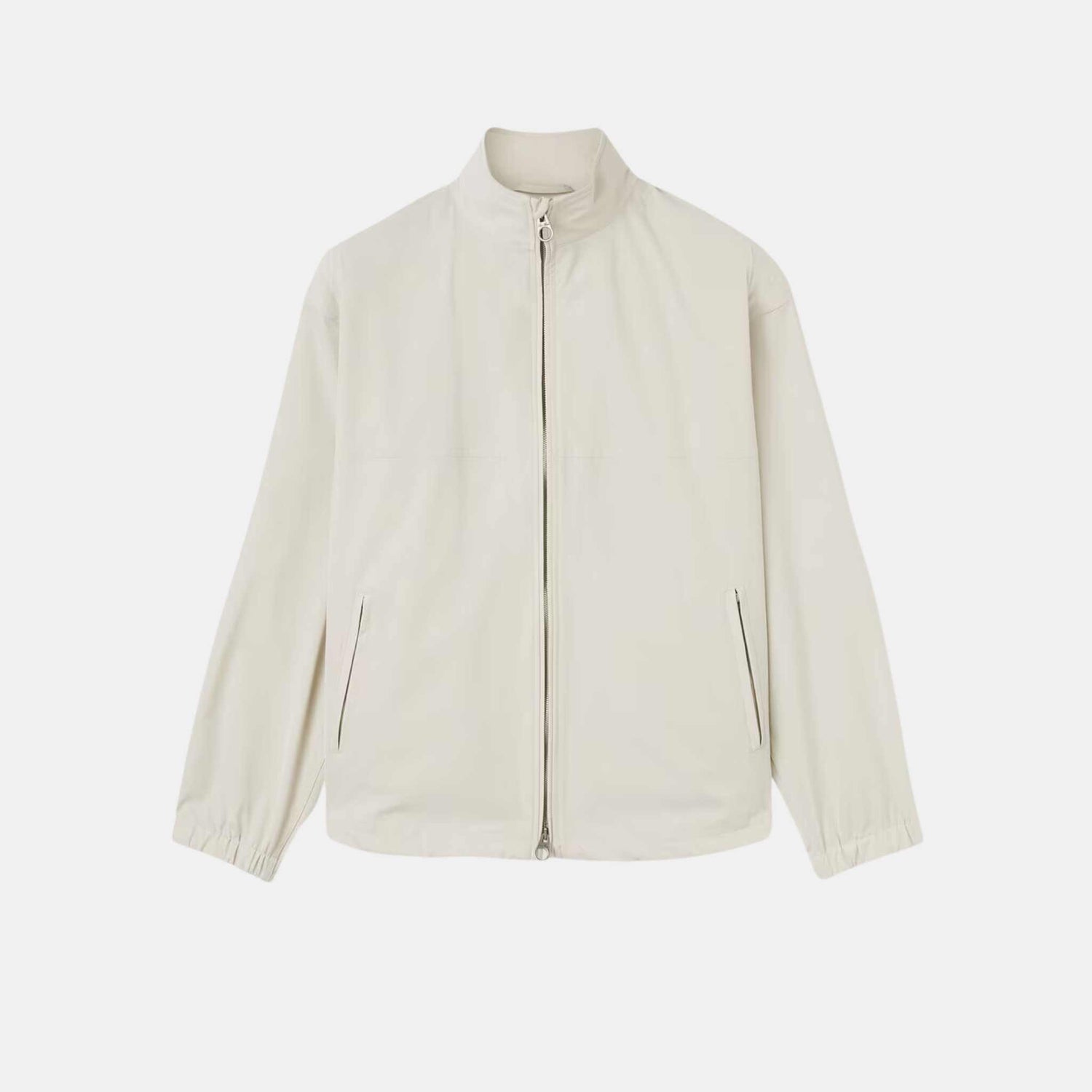 Loro Piana Keit Bomber Jacket Microfibre, Pearl Gray, Front