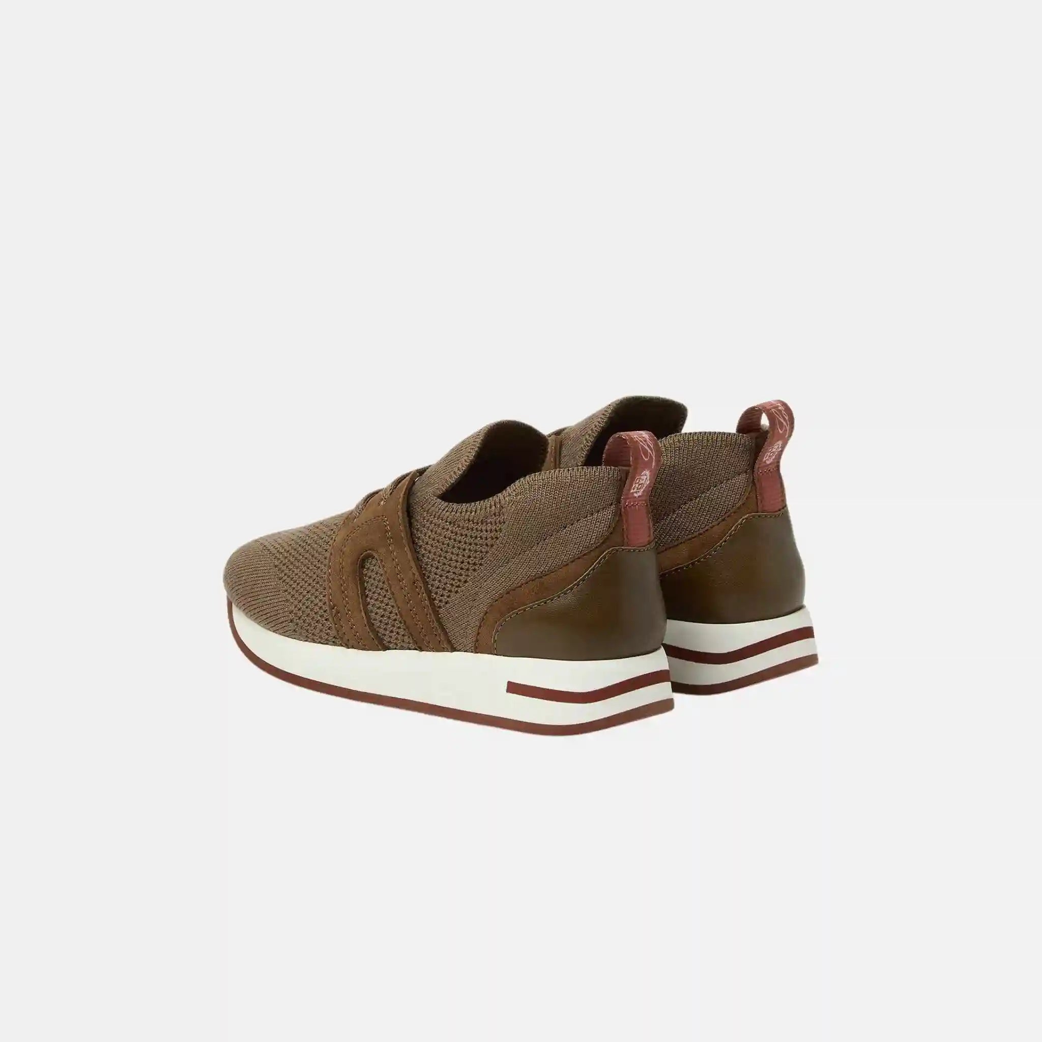 Loro Piana Kids 360 Flexy Walk Sneaker Wish Wool Sole, Moorland, Back