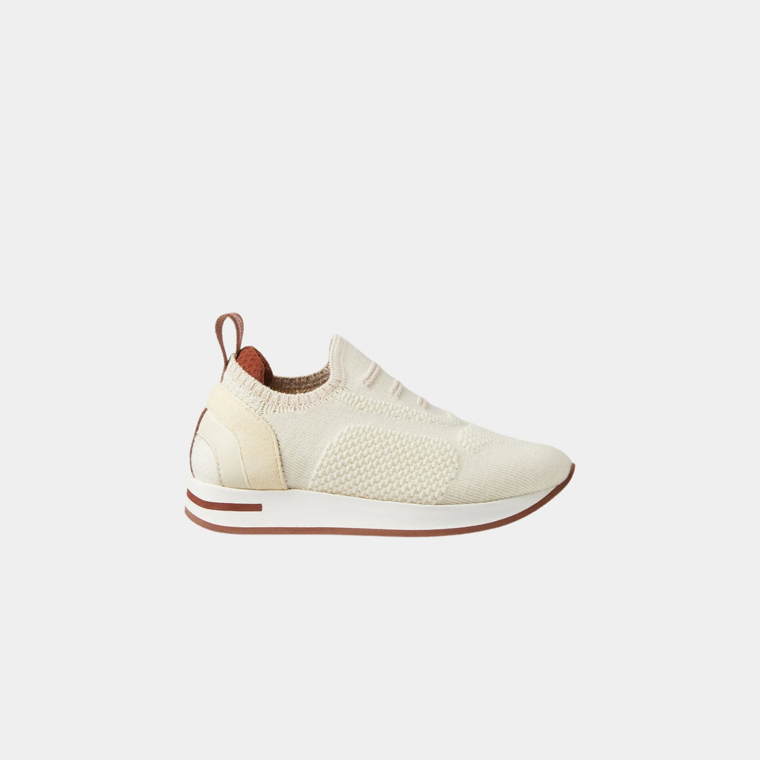 Loro Piana Kids 360 Slip On Sneaker in Wish Wool, Butter, Side
