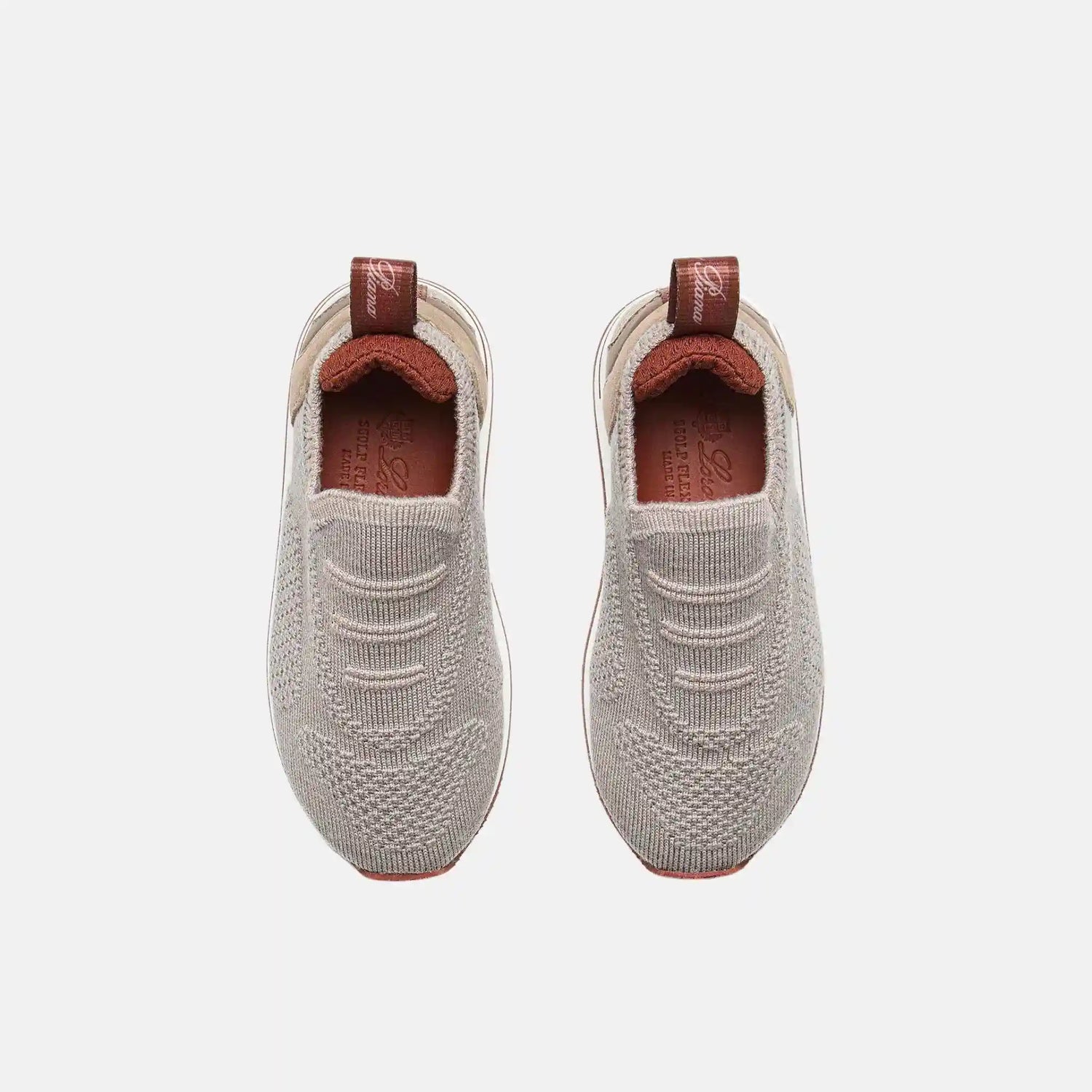 Loro Piana Kids 360 Slip On Sneaker in Wish Wool, Top