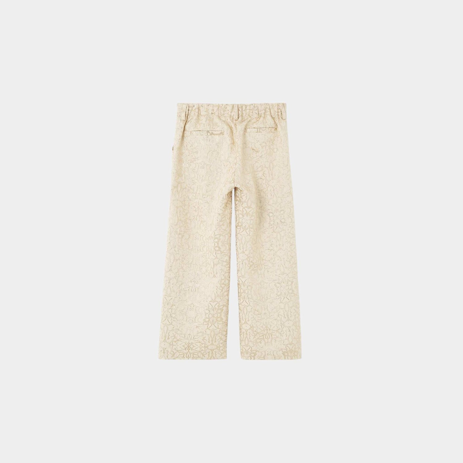 Loro Piana Kids Adine Trousers Silk, Goldent Butter, Back