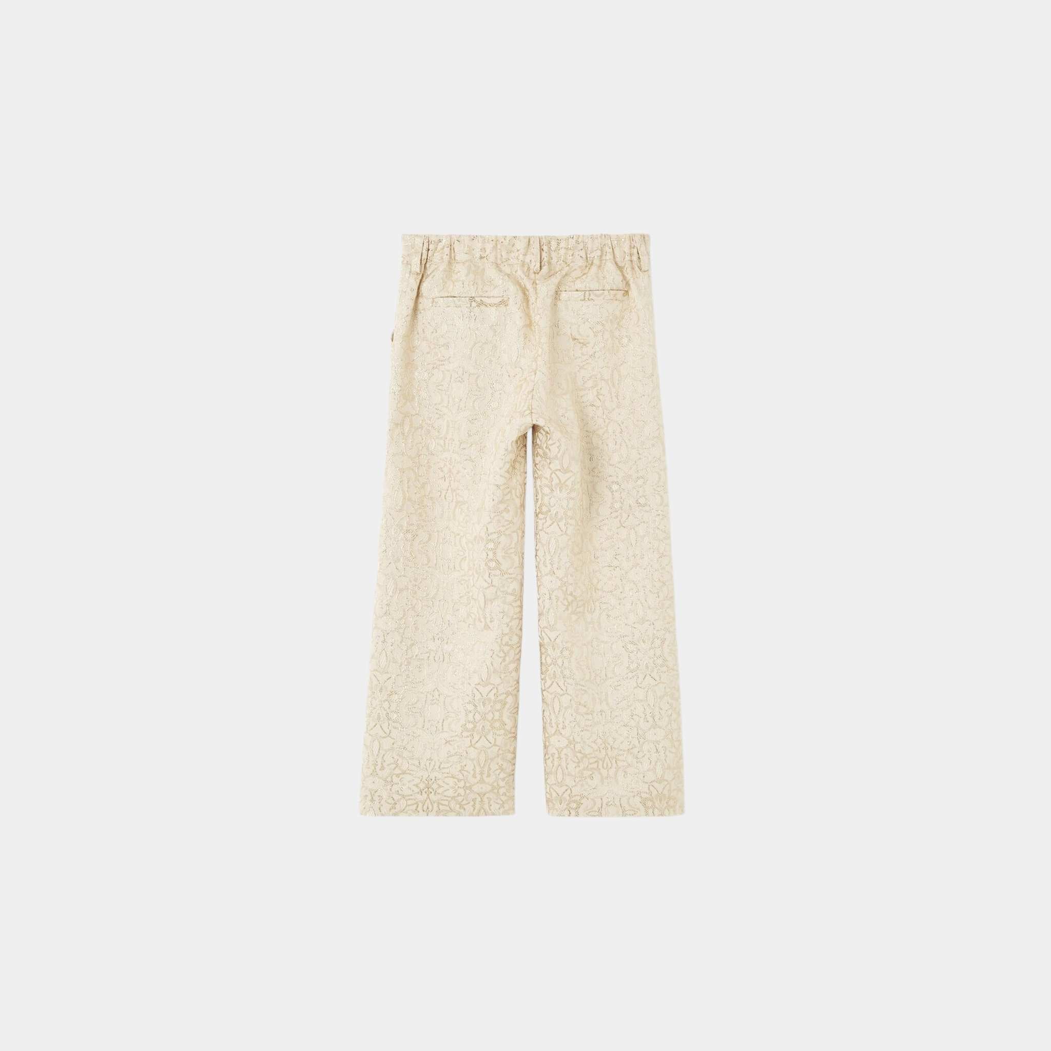 Loro Piana Kids Adine Trousers Silk, Goldent Butter, Back