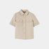 Loro Piana Kids Jerome Shirt Linen, Dark Stone, Front