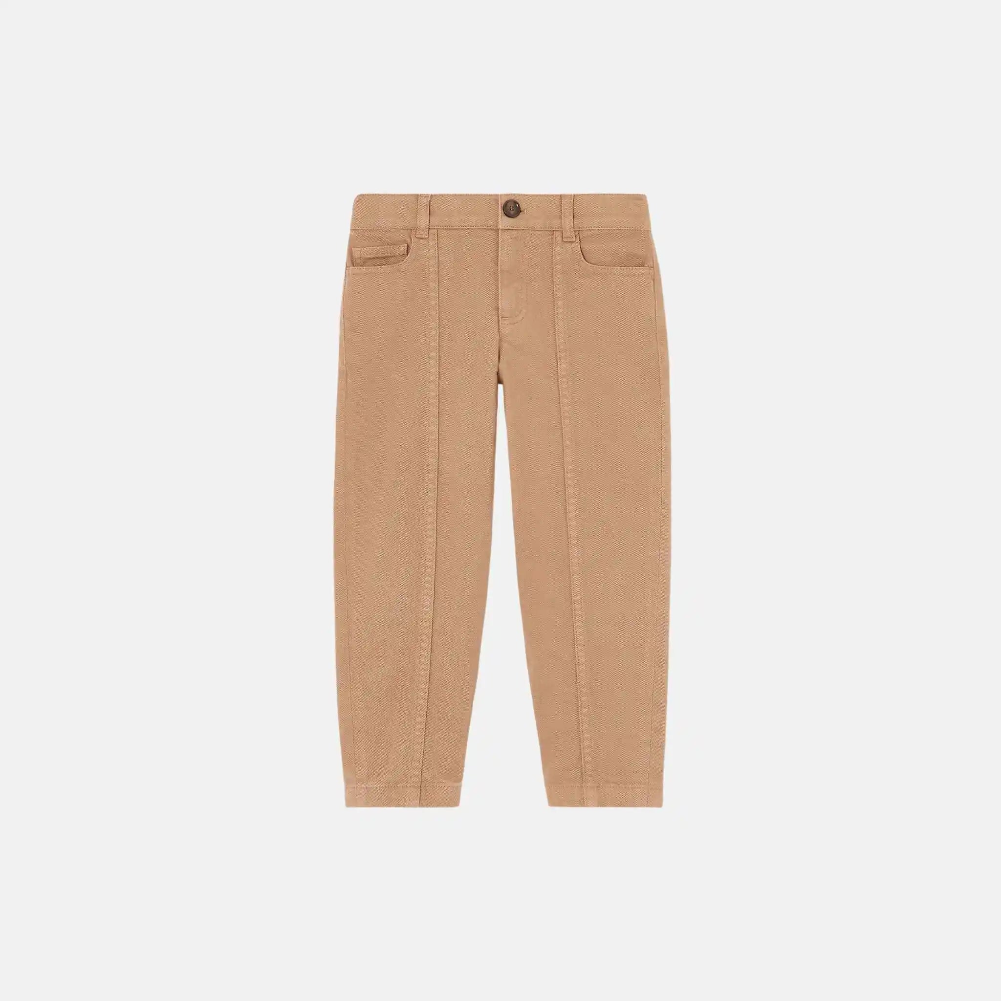 Loro Piana Kids Jordin Jeans in Cotton, Sandrift, Front