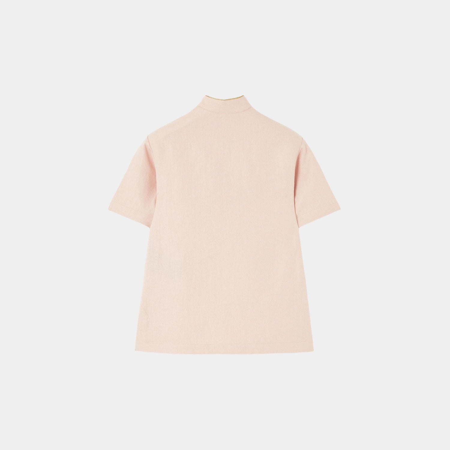 Loro Piana Kids Magdalena Dress Linen, Pineapple Rose, Back