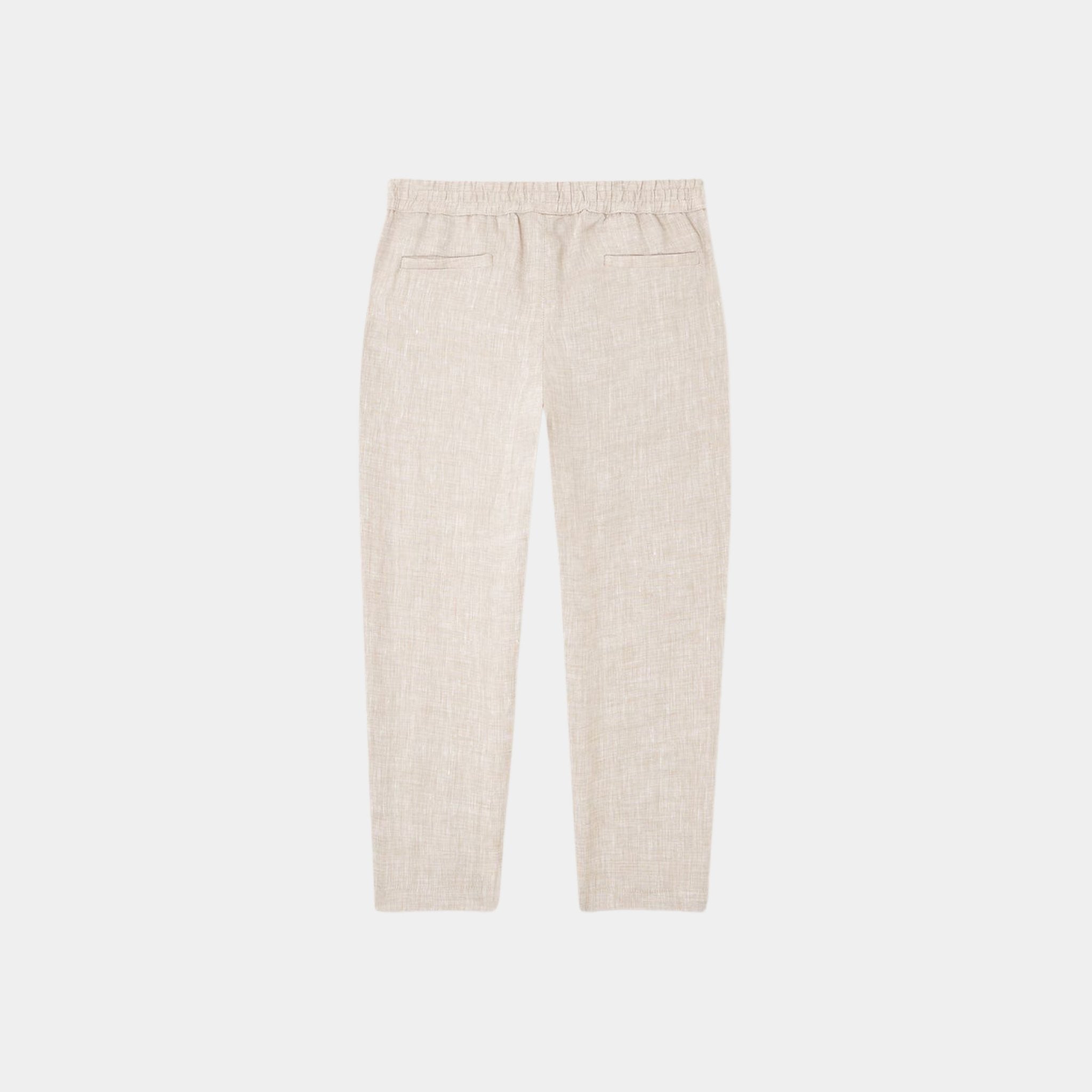 Loro Piana Kids Markus Trousers Linen, Pine Bark, Back