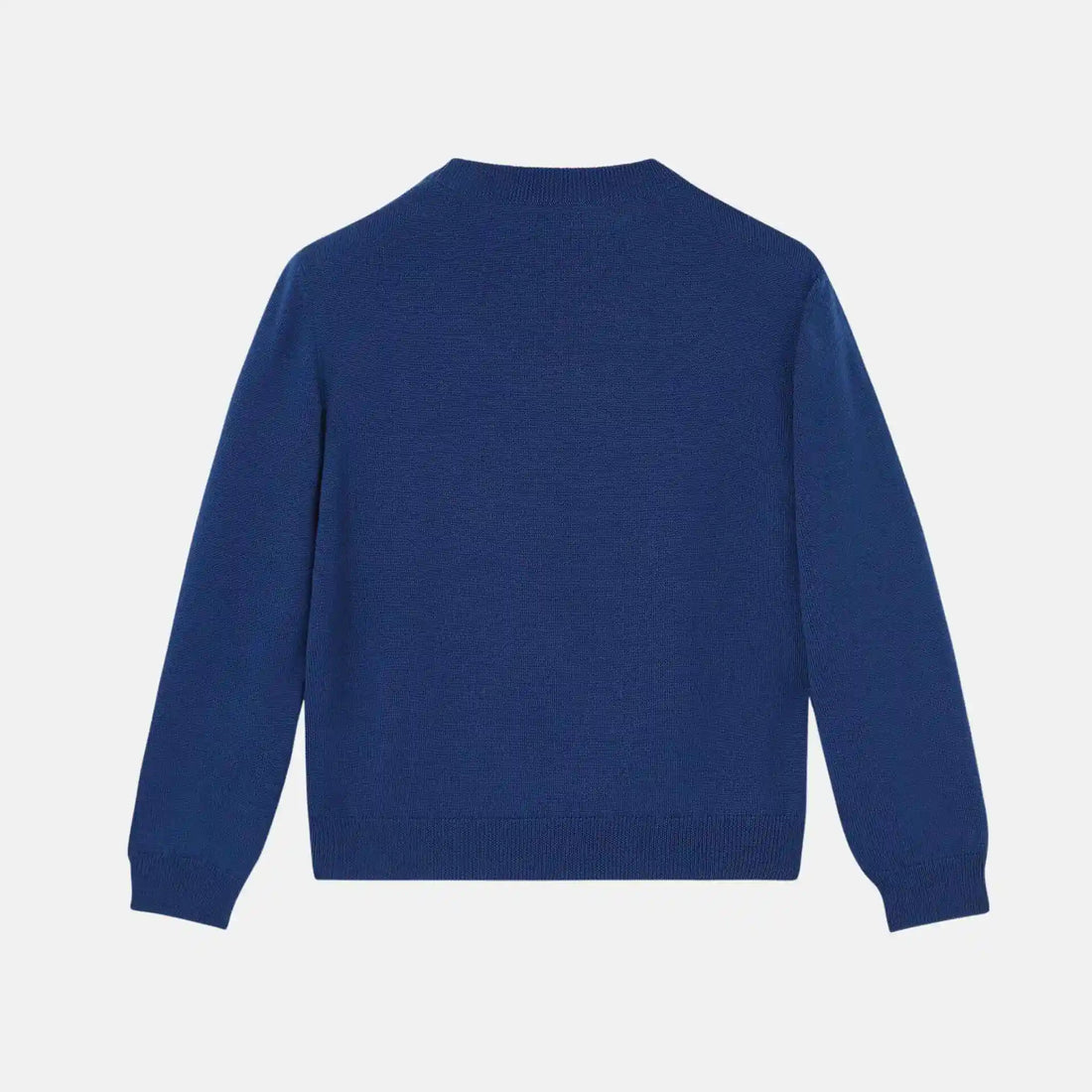 Loro Piana Kids Marvelous Crewneck Wish Wool, Blue, Back
