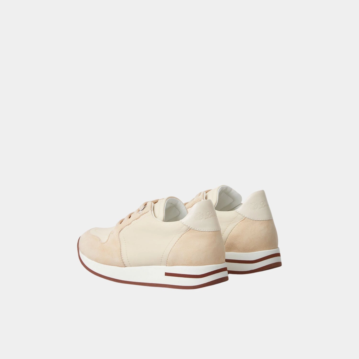 Loro Piana Kids My Wind Sneaker Suede Goatskin Storm System, Vulcanic Rose, Back