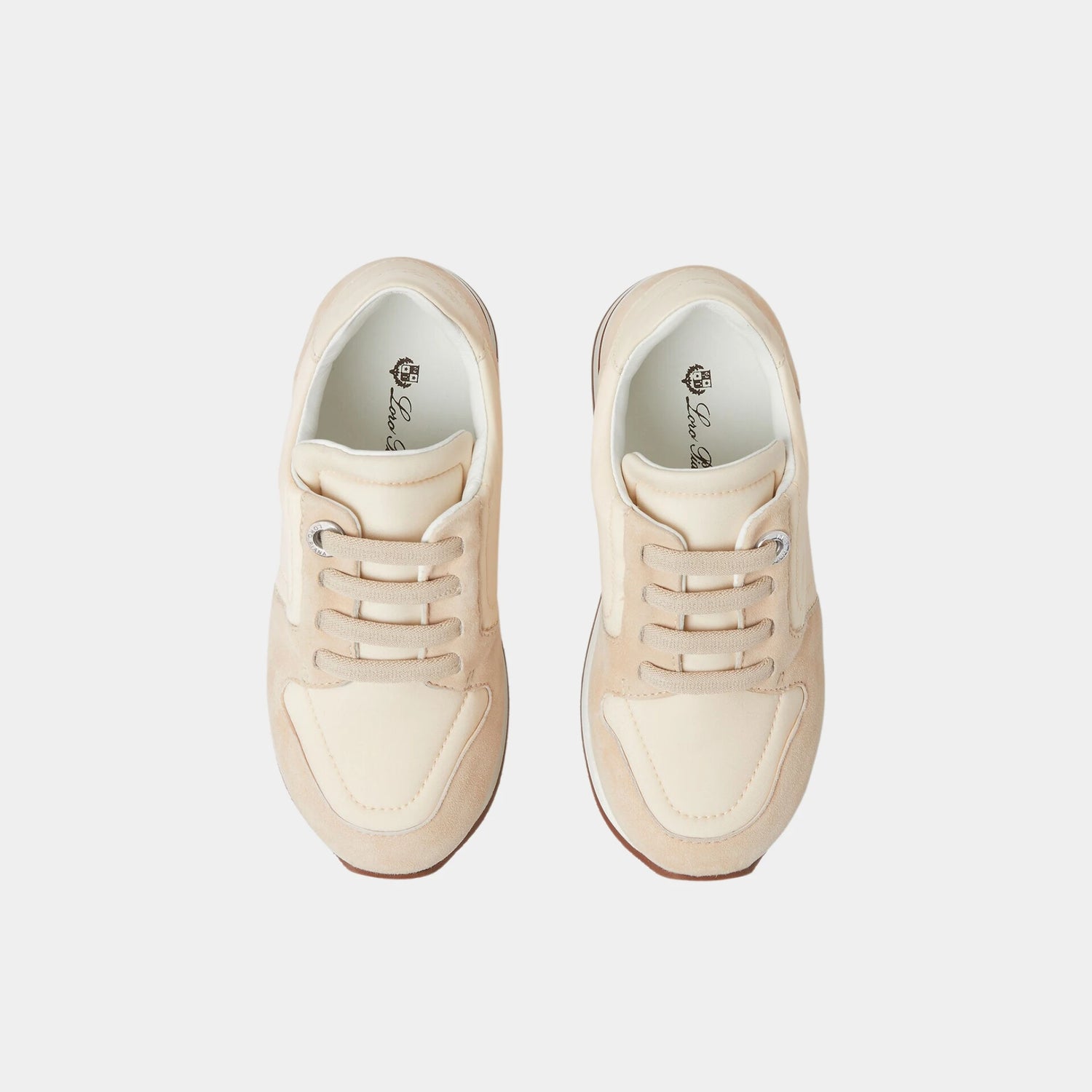 Loro Piana Kids My Wind Sneaker Suede Goatskin Storm System, Vulcanic Rose, Top